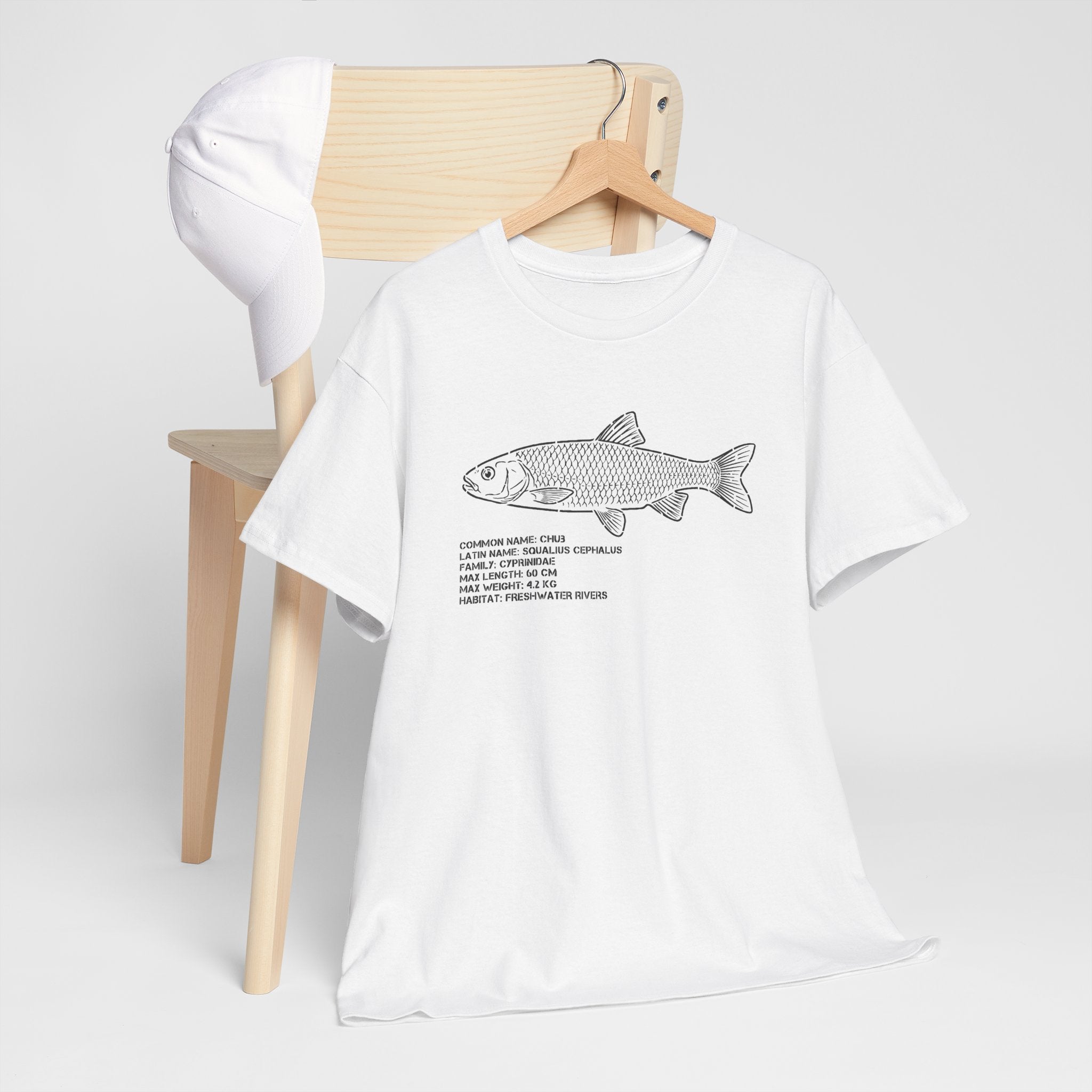 Fish Anatomy Graphic Tee — Scientific Illustration White T-Shirt