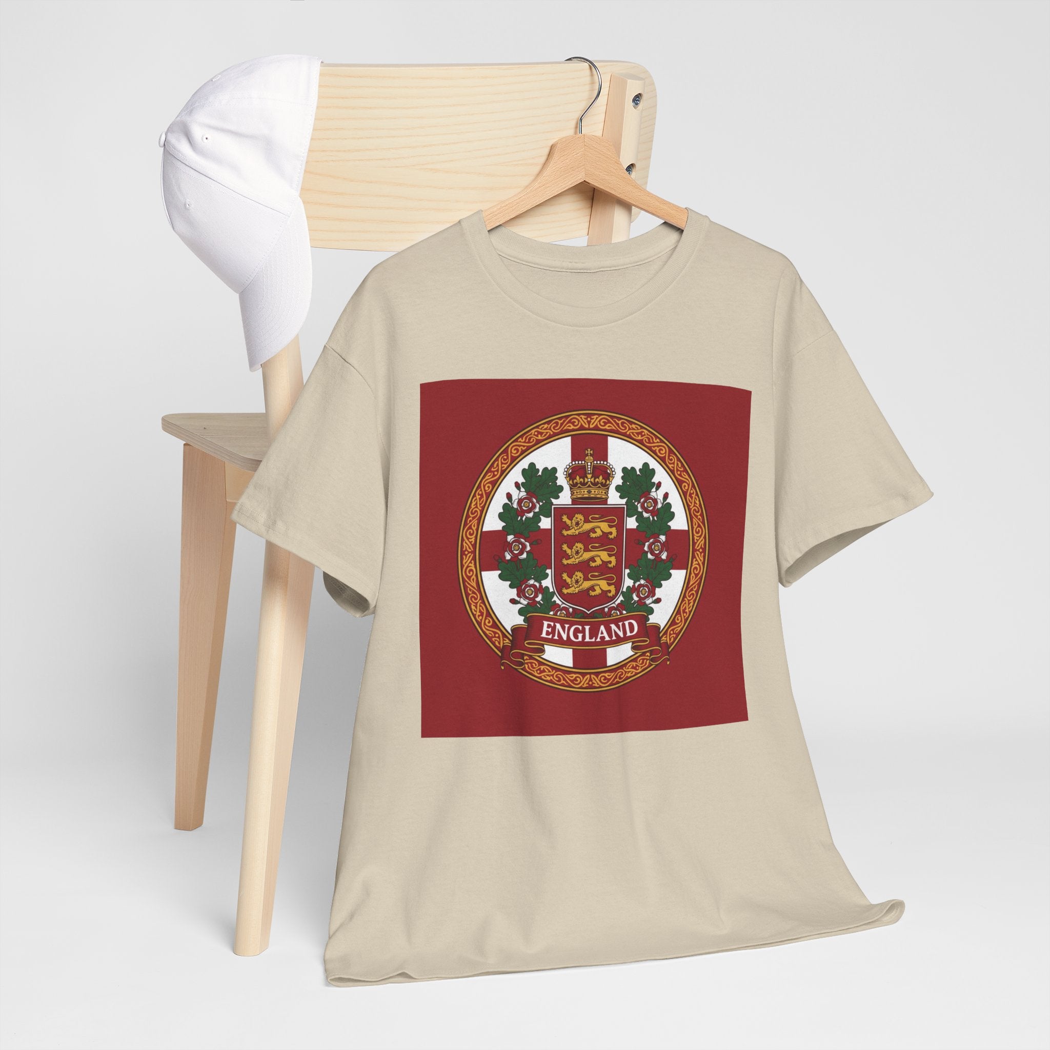 England Crest T-Shirt — Vintage Three Lions Football Tee