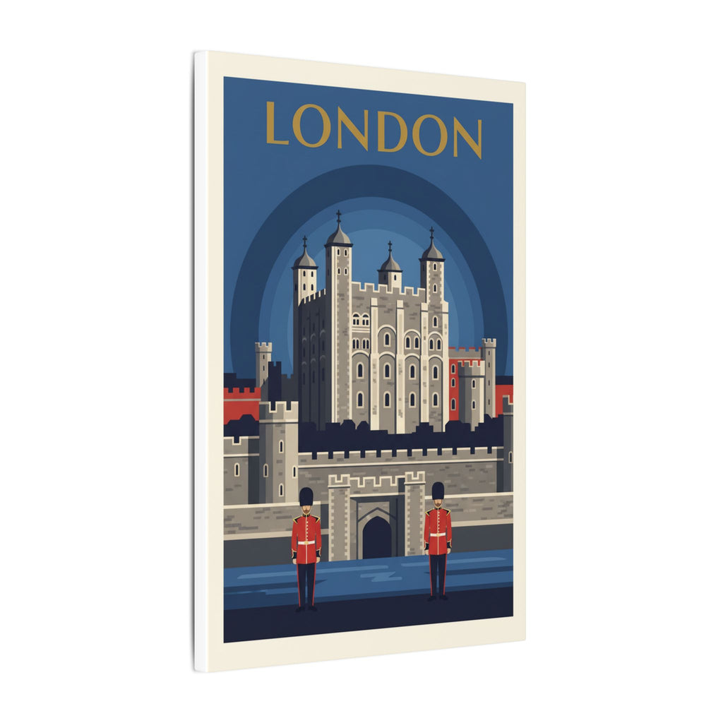 Tower of London Retro Travel Poster Canvas