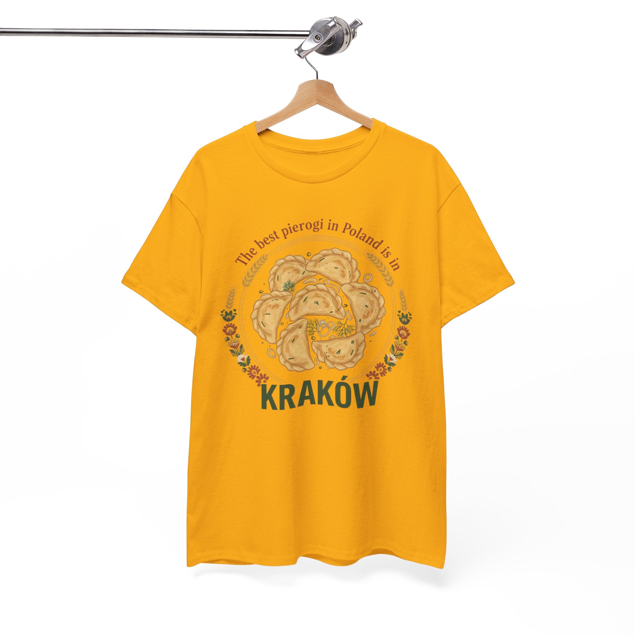 Kraków Pierogi Graphic Tee — "The best pierogi in Poland is in KRAKÓW" T-Shirt