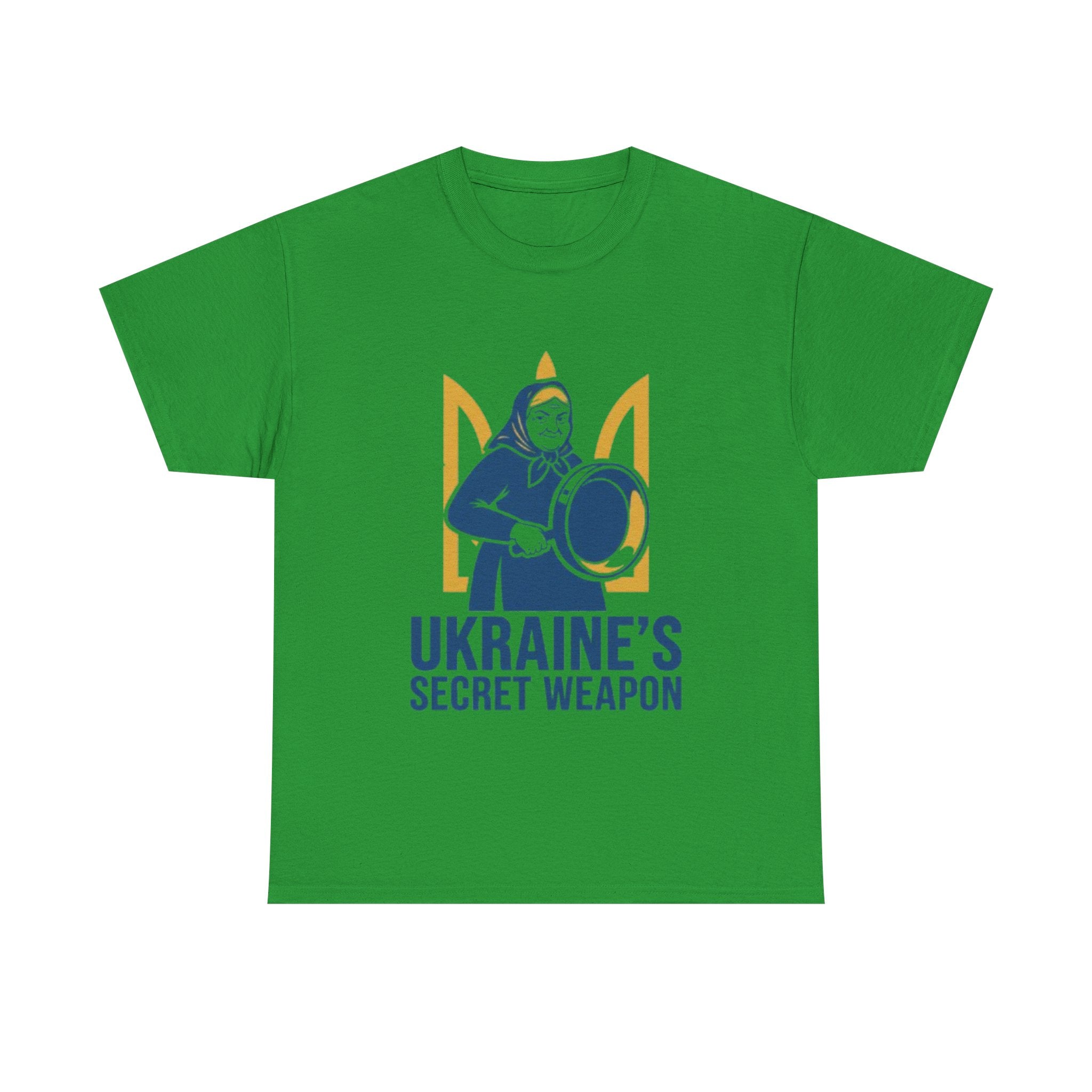 T-Shirt — "Ukraine's Secret Weapon" Grandma with Pot Design