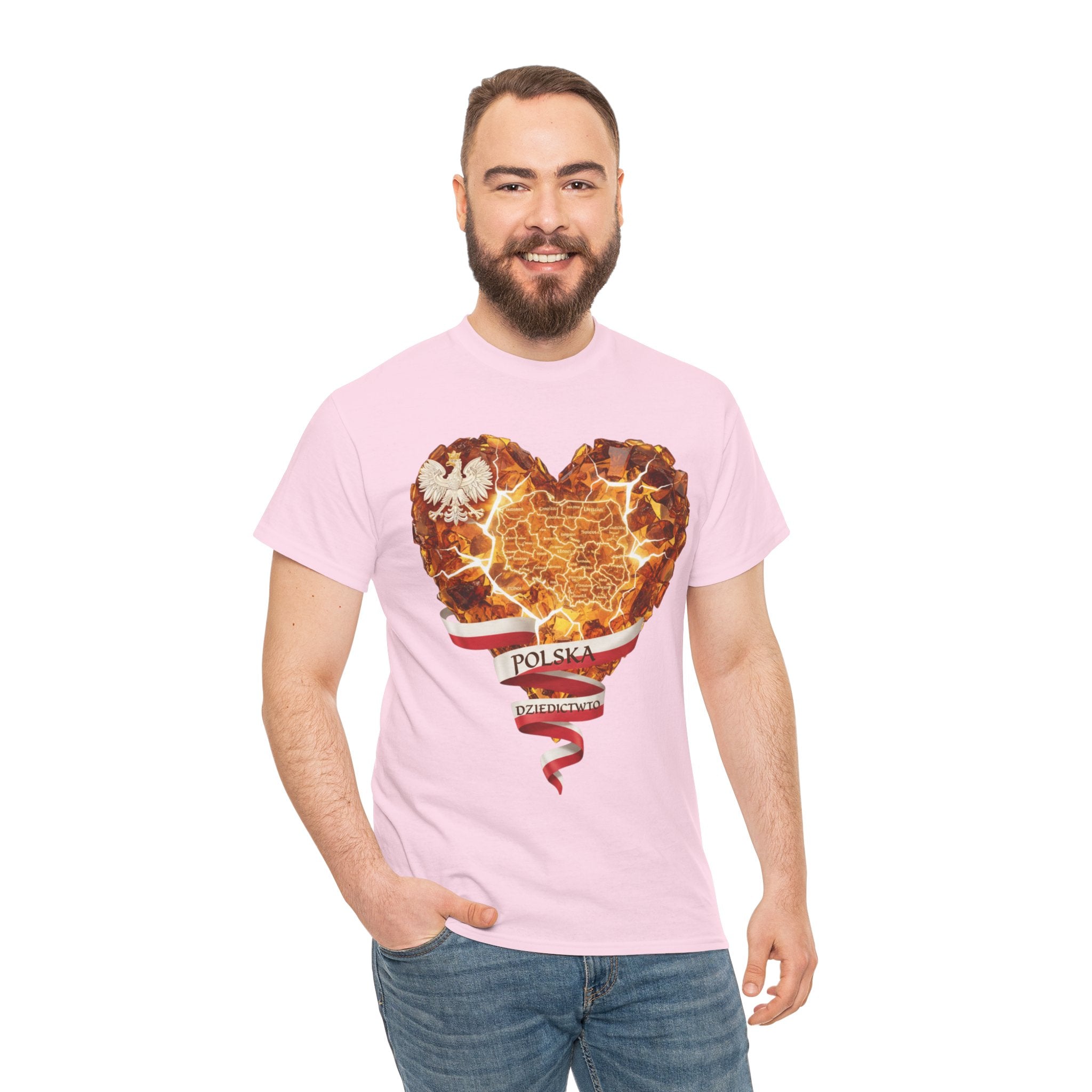 Polish Pride Heart Flame Tee | Polska Heritage T-Shirt