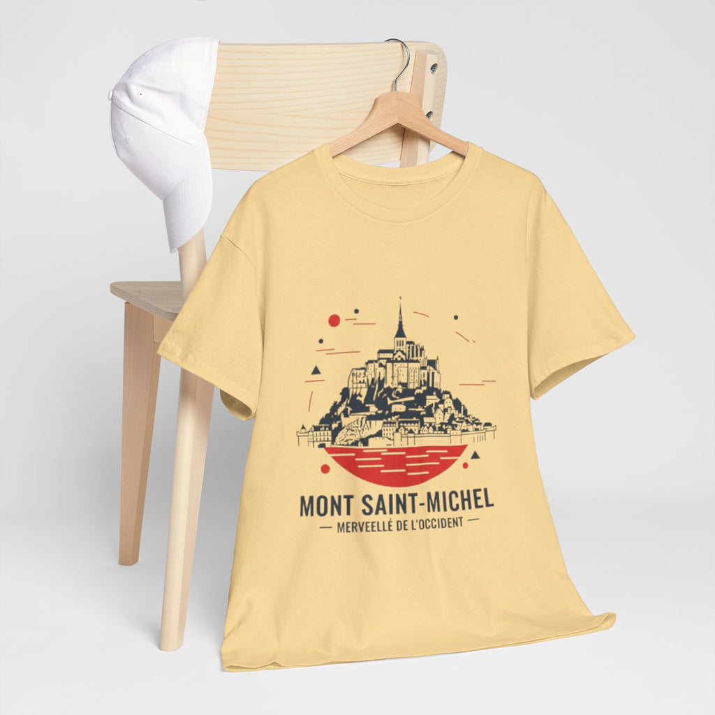Mont Saint-Michel Illustration T-Shirt — French Landmark Travel Tee