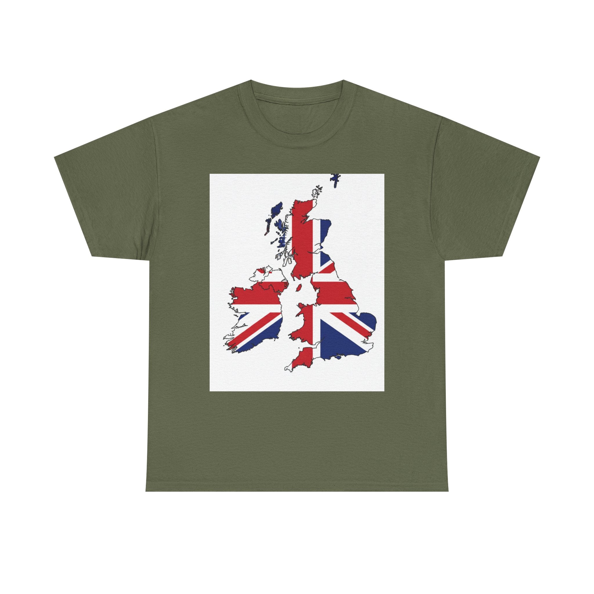 UK Map Flag T-Shirt — British Union Jack Graphic Tee
