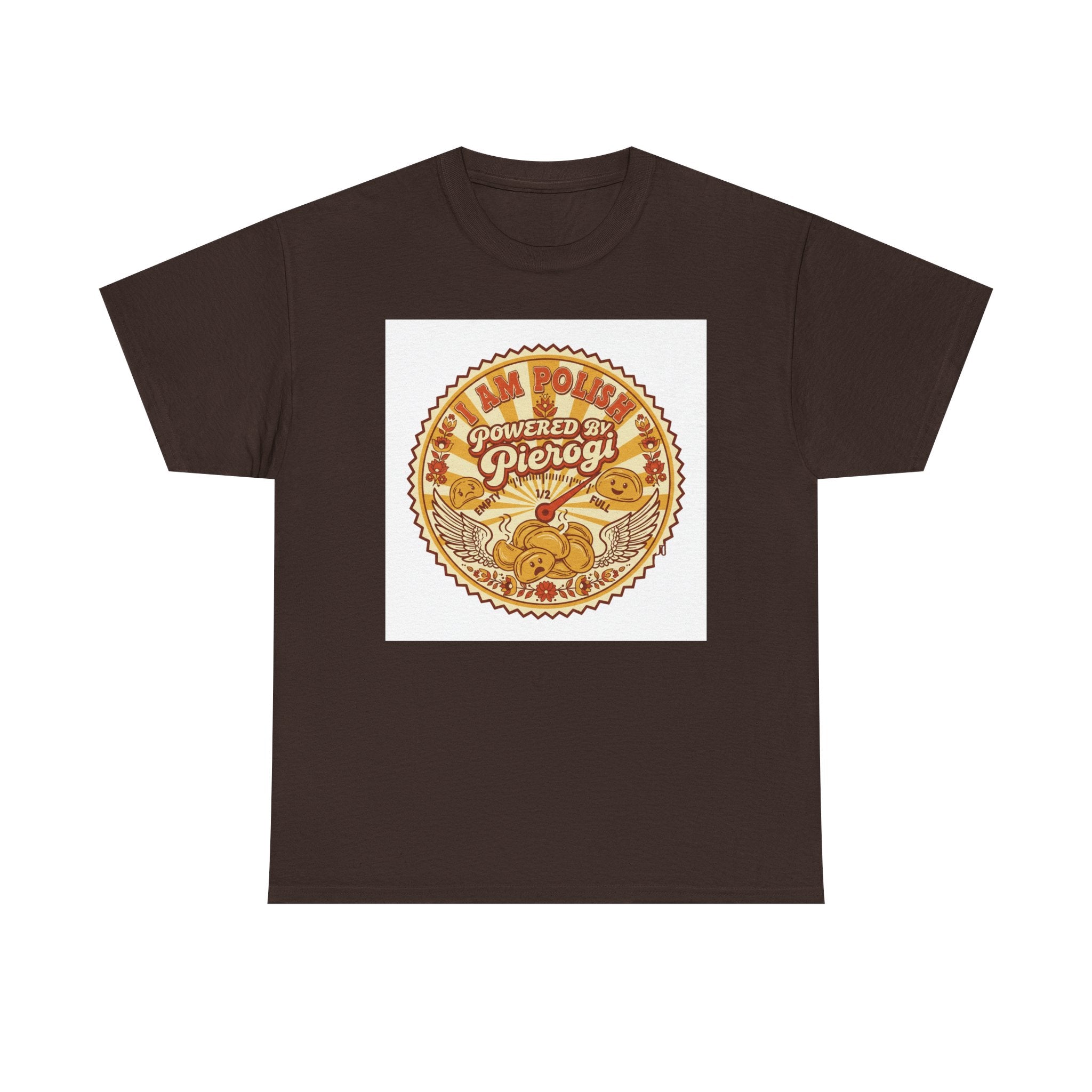 Pierogi Powered Tee — "All Power to Pierogi" Retro Food Lover T-Shirt