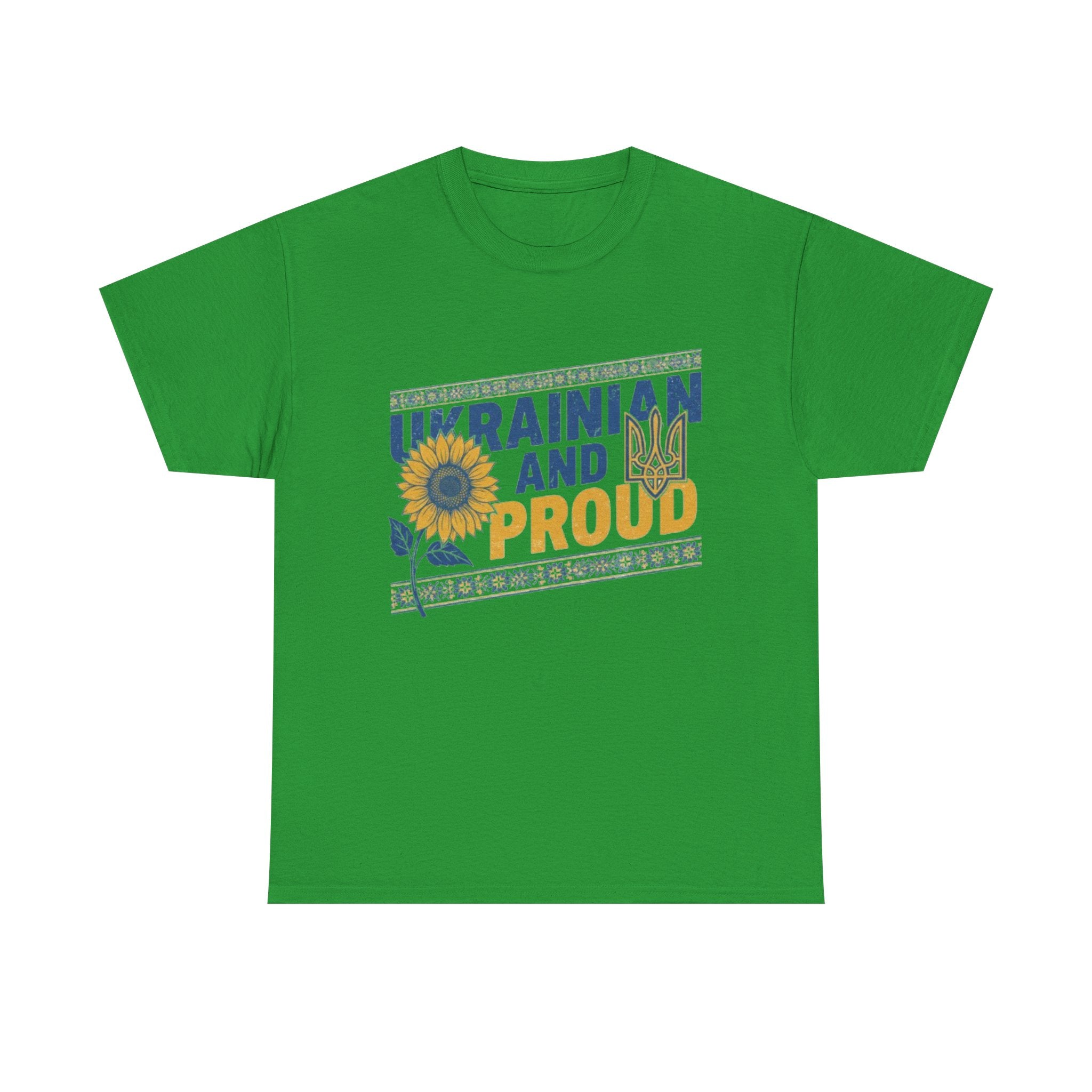 Ukrainian and Proud T-Shirt — Sunflower & Tryzub Patriotic Tee