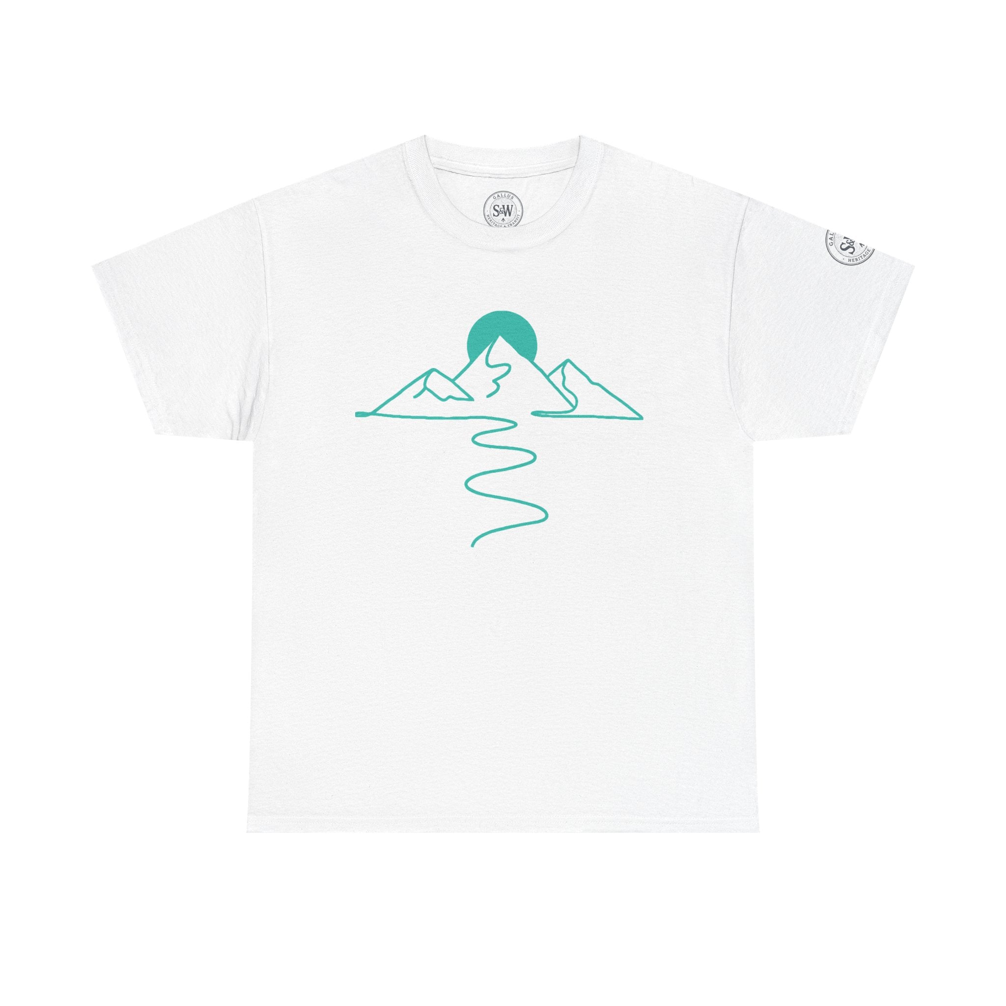 T-Shirt — 'Not All Who Wander Are Lost' Mountain Icon Travel Tee