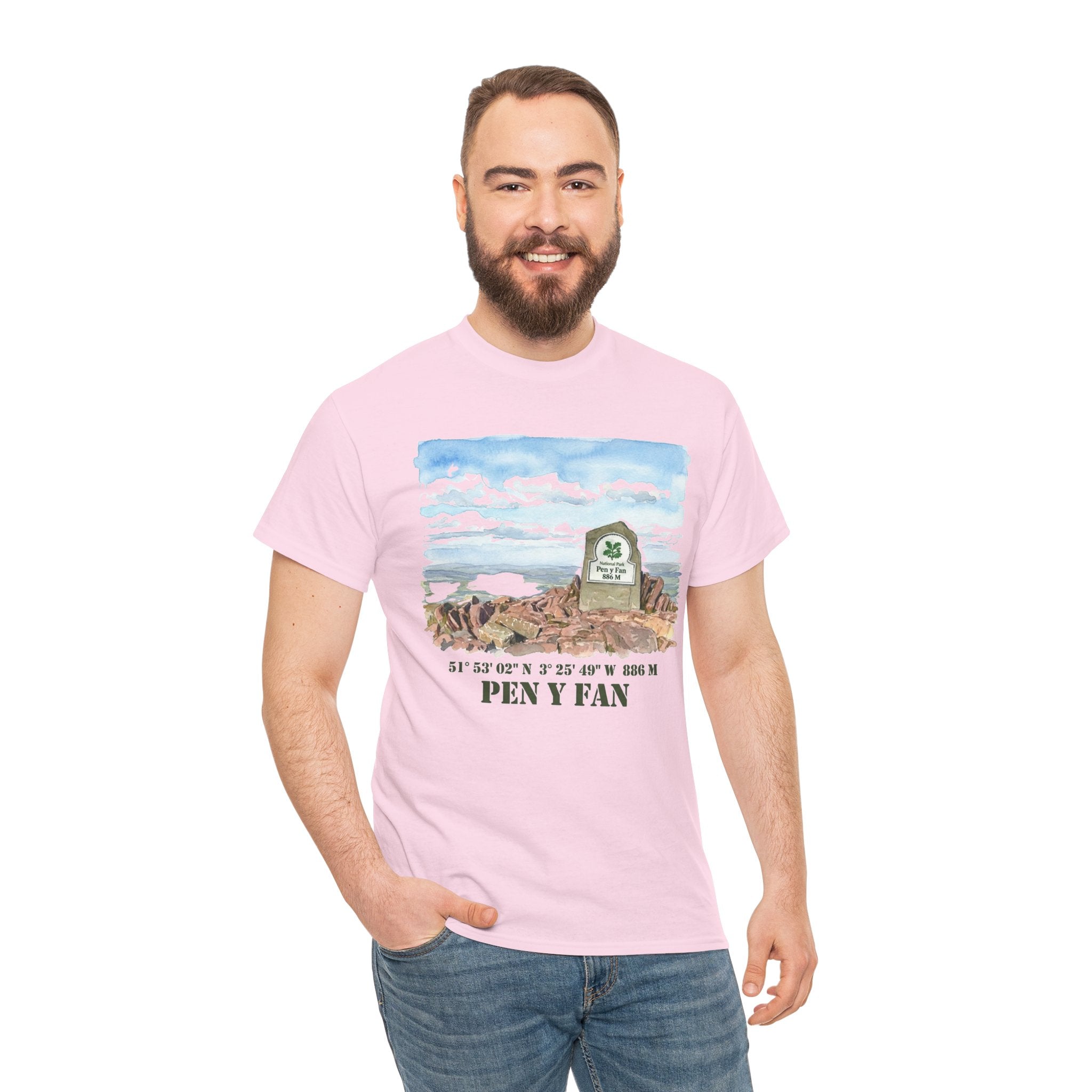 Pen y Fan Landscape T‑Shirt — Wales Mountain Hiking Souvenir Tee