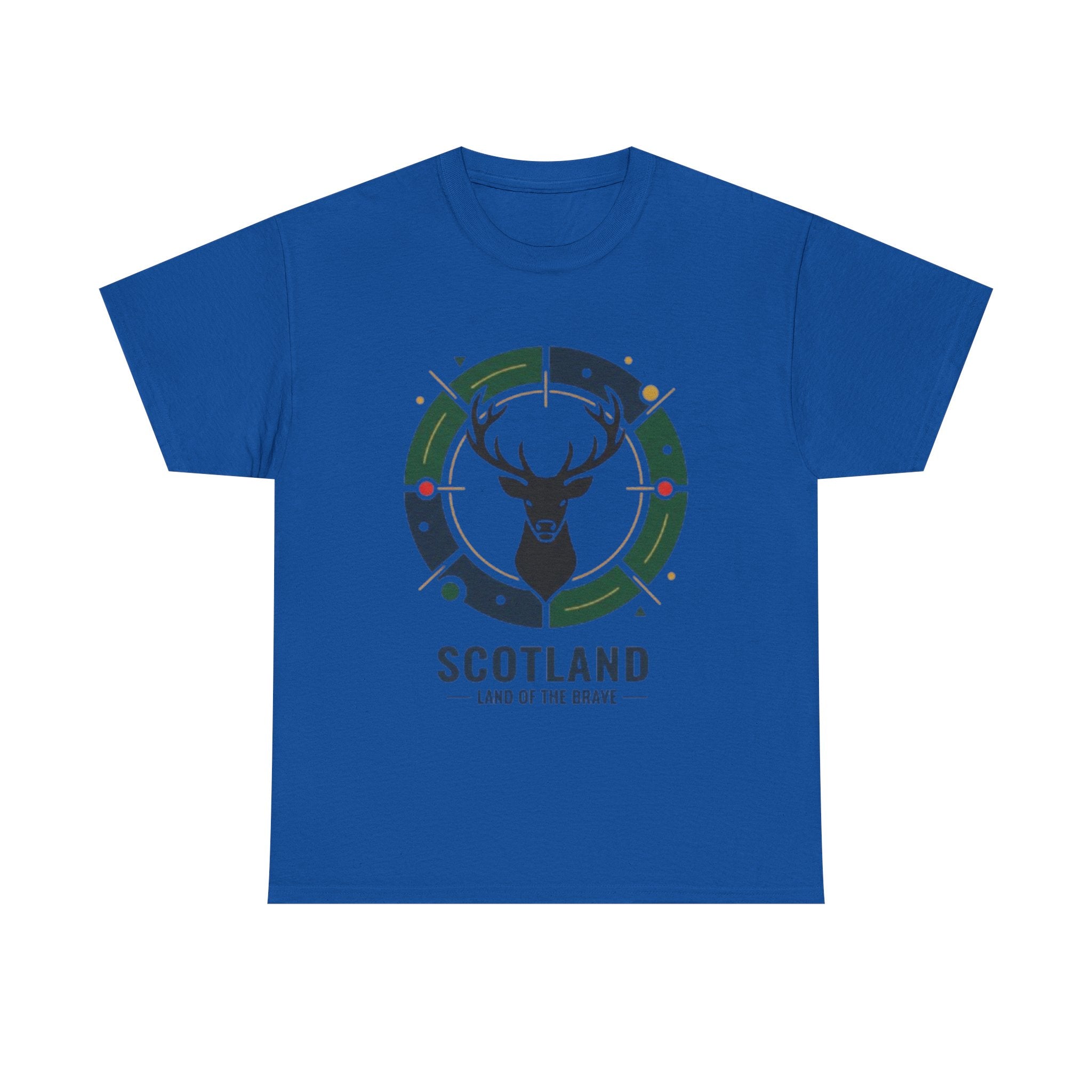 Scotland Stag Crest T‑Shirt — "Scotland: Land of the Brave" Graphic Tee