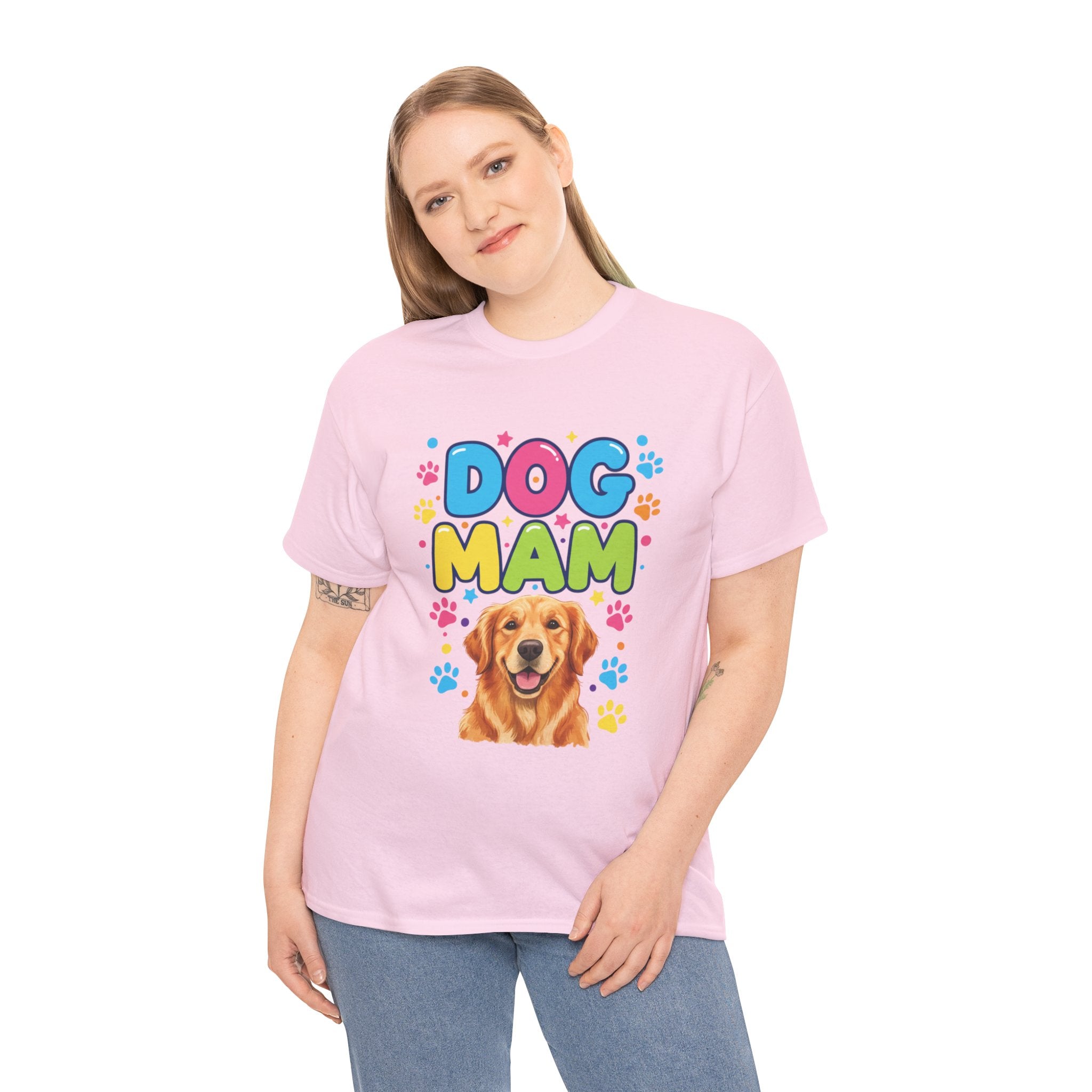 Dog Mam T-Shirt — Cute Colorful "Dog Mam" Graphic Tee for Dog Lovers