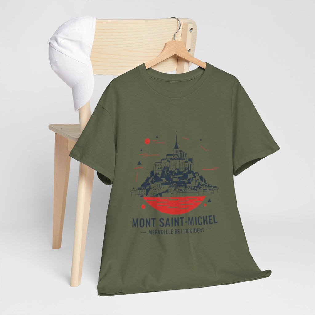 Mont Saint-Michel Illustration T-Shirt — French Landmark Travel Tee