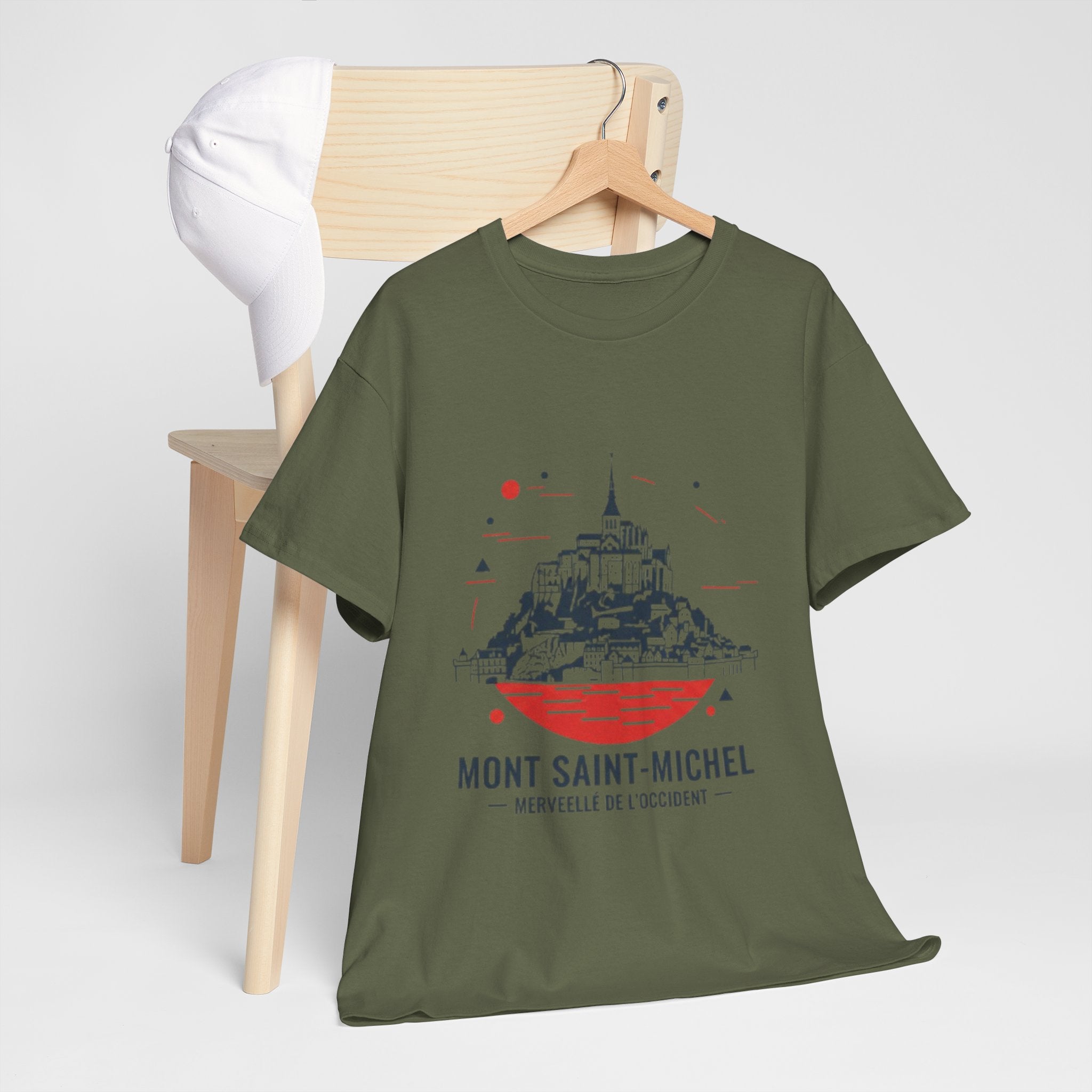Mont Saint-Michel Illustration T-Shirt — French Landmark Travel Tee