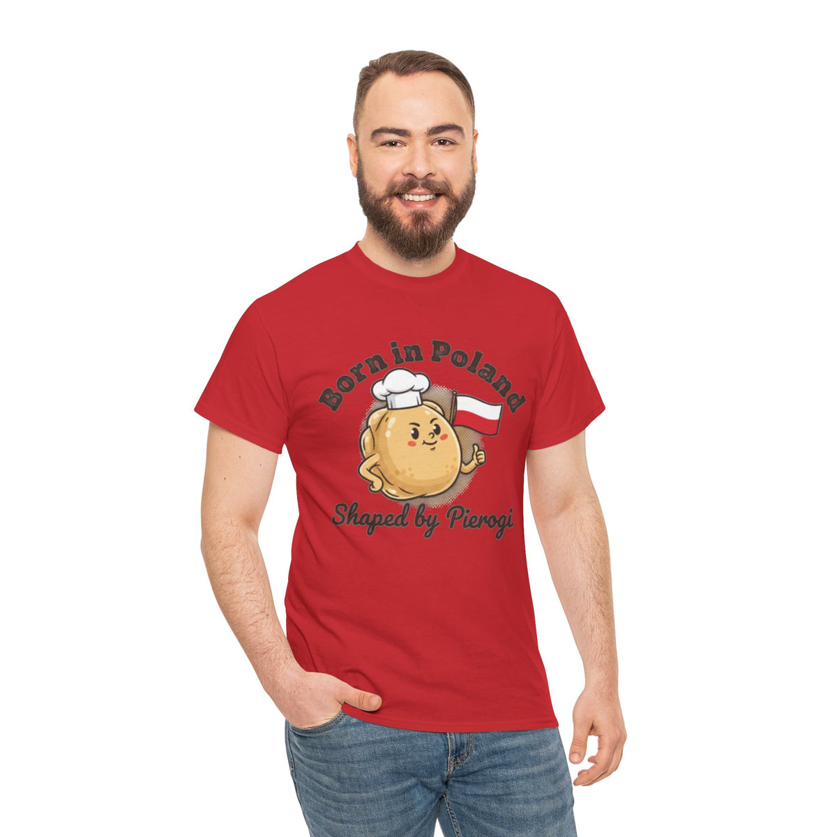 Born in Poland T-Shirt — Shaped by Pierogi Pride Tee — product image 10