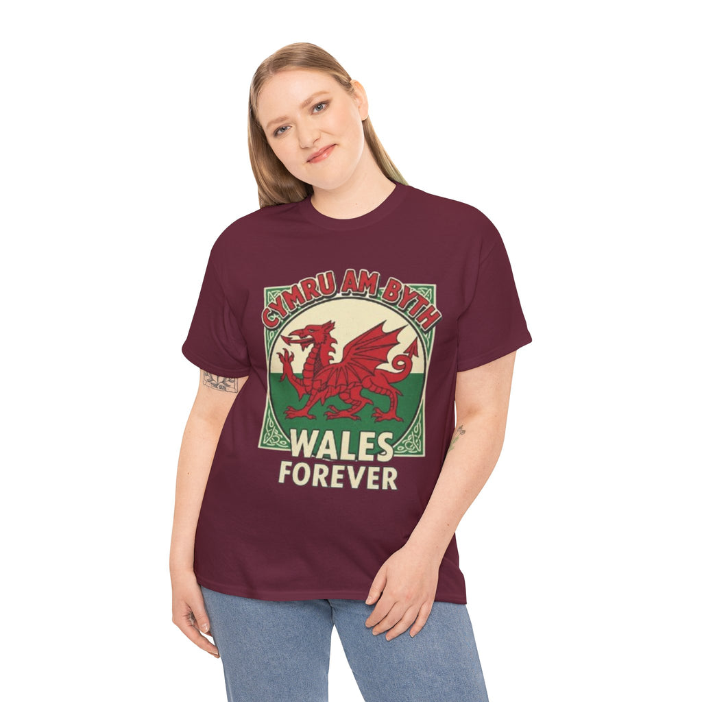Wales Forever T-Shirt — Cymru Am Byth Retro Welsh Dragon Tee
