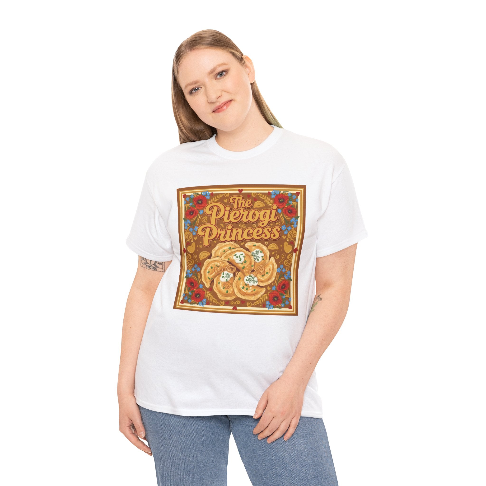 Pierogi Princess Tee - Vintage Polish Food Graphic T-Shirt