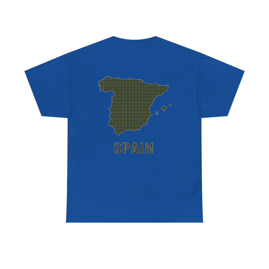 Gallus Spain Map T‑Shirt — Vintage Grid Spain Map Tee