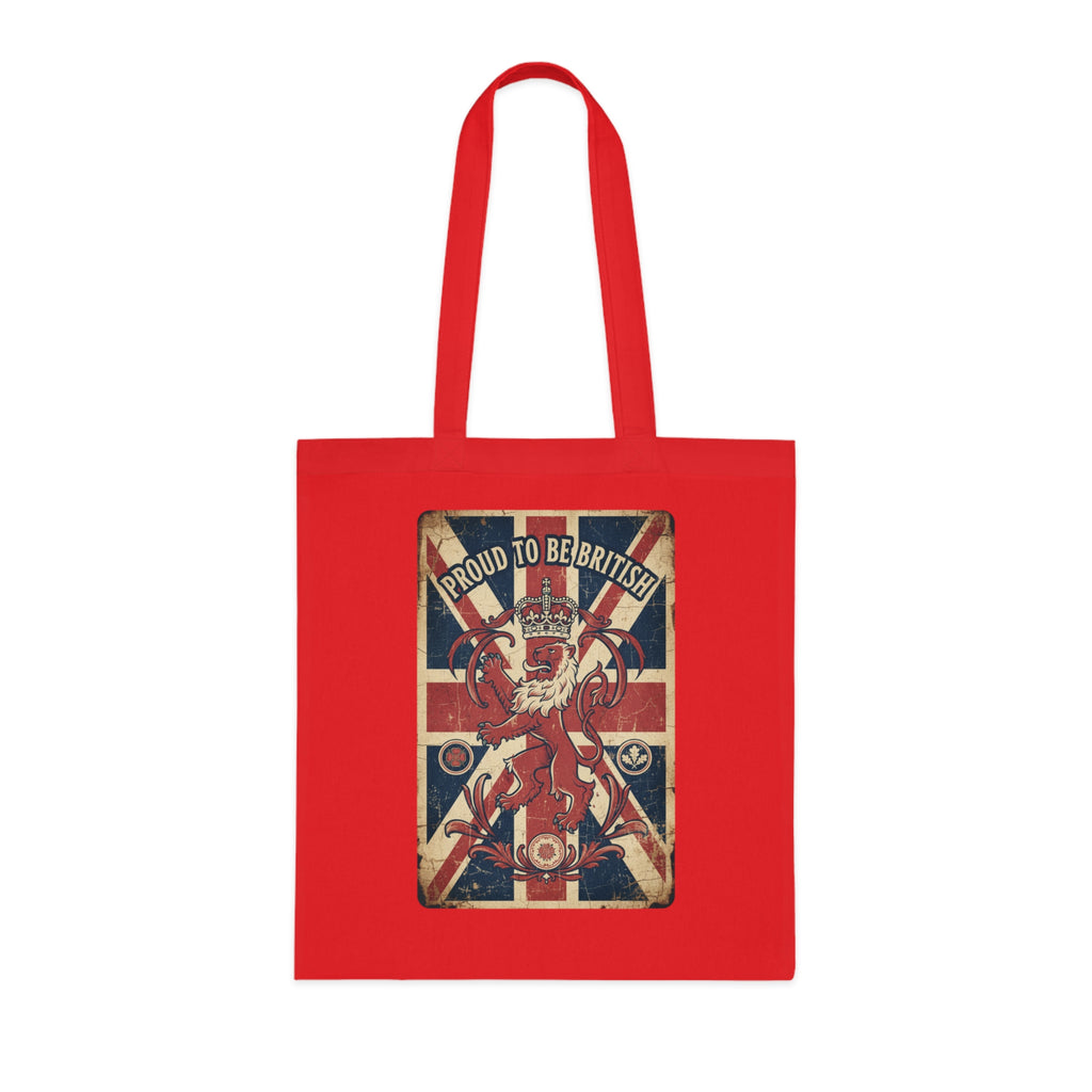 British Lion Union Jack Tote Bag — "Proud to be British" Cotton Shopper