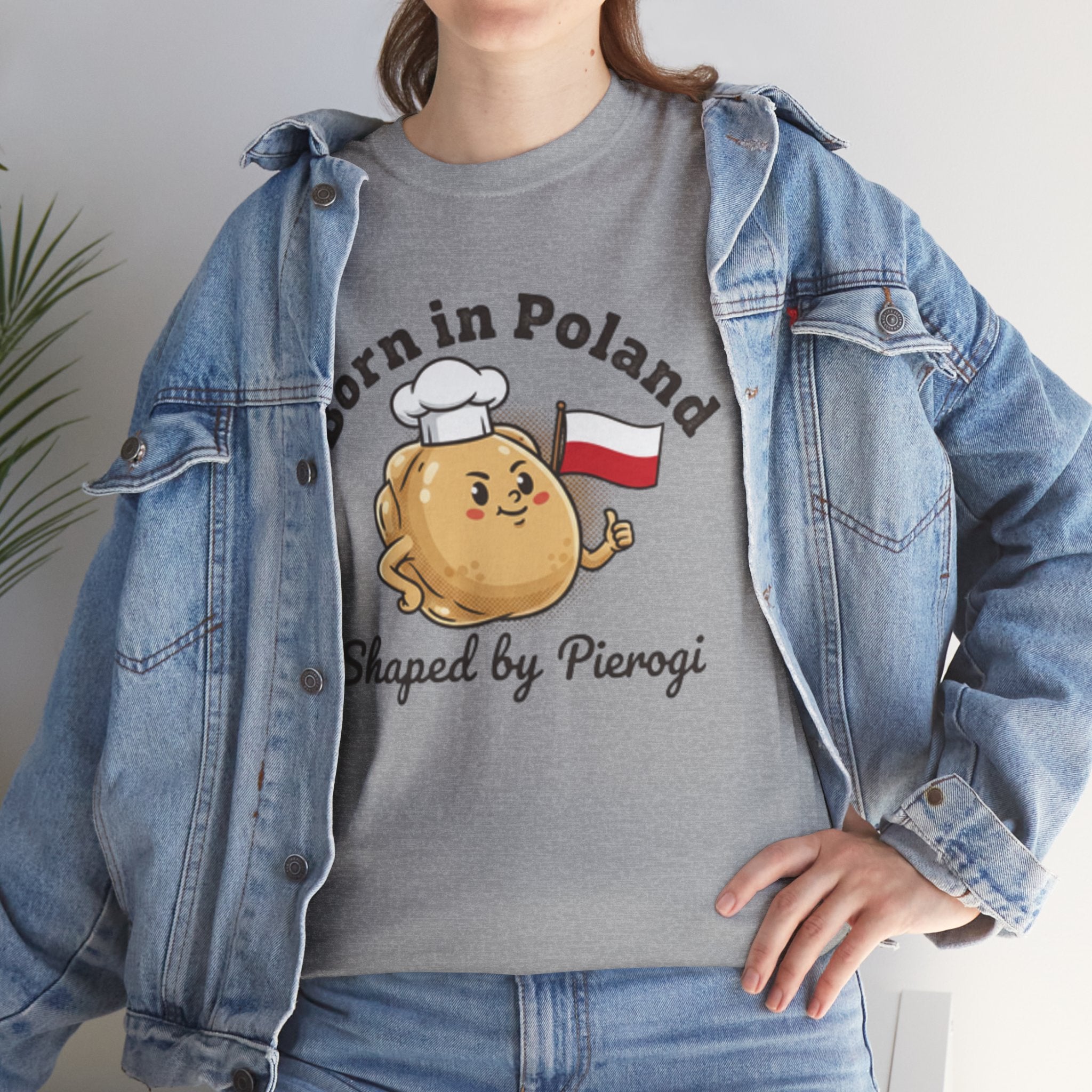 Born in Poland T-Shirt — "Shaped by Pierogi" Polish Pride Tee