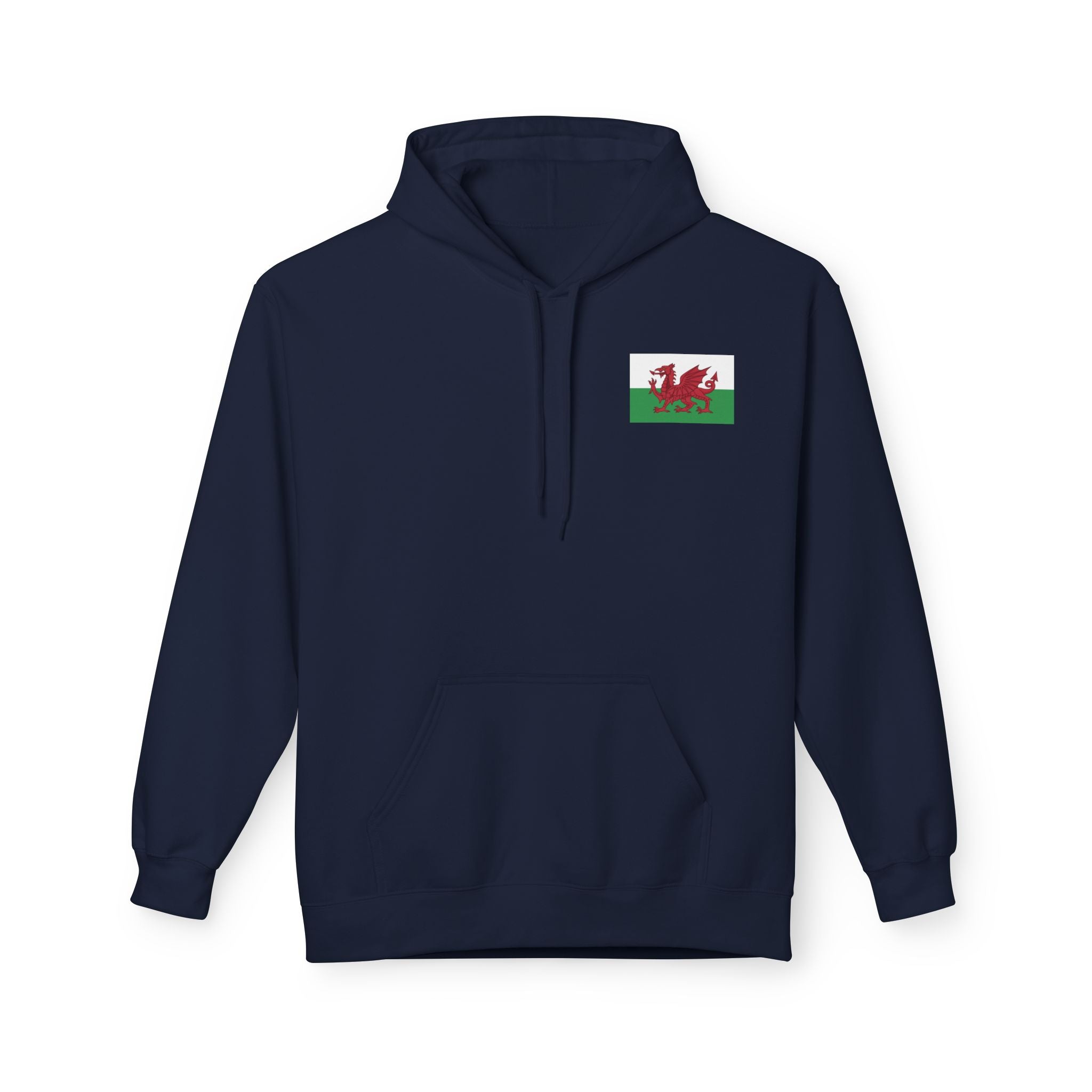 Welsh Dragon Drinking Beer Hoodie — Rugby Pub Fan Pullover