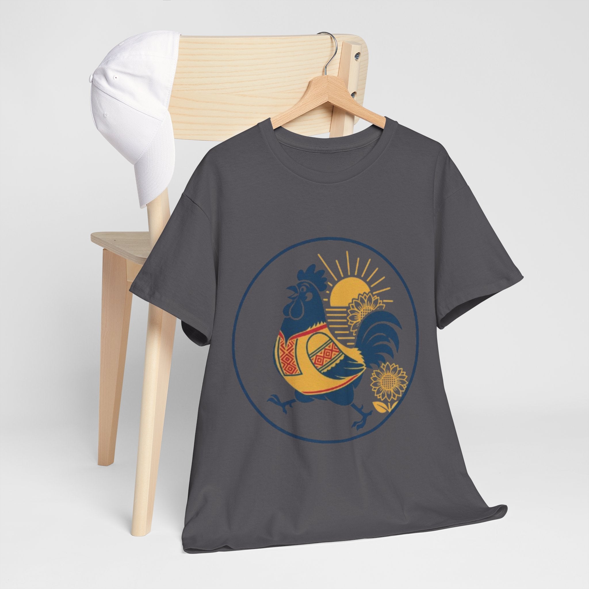 Rooster Sunburst Graphic Tee — Vintage Farmhouse Rooster T-Shirt