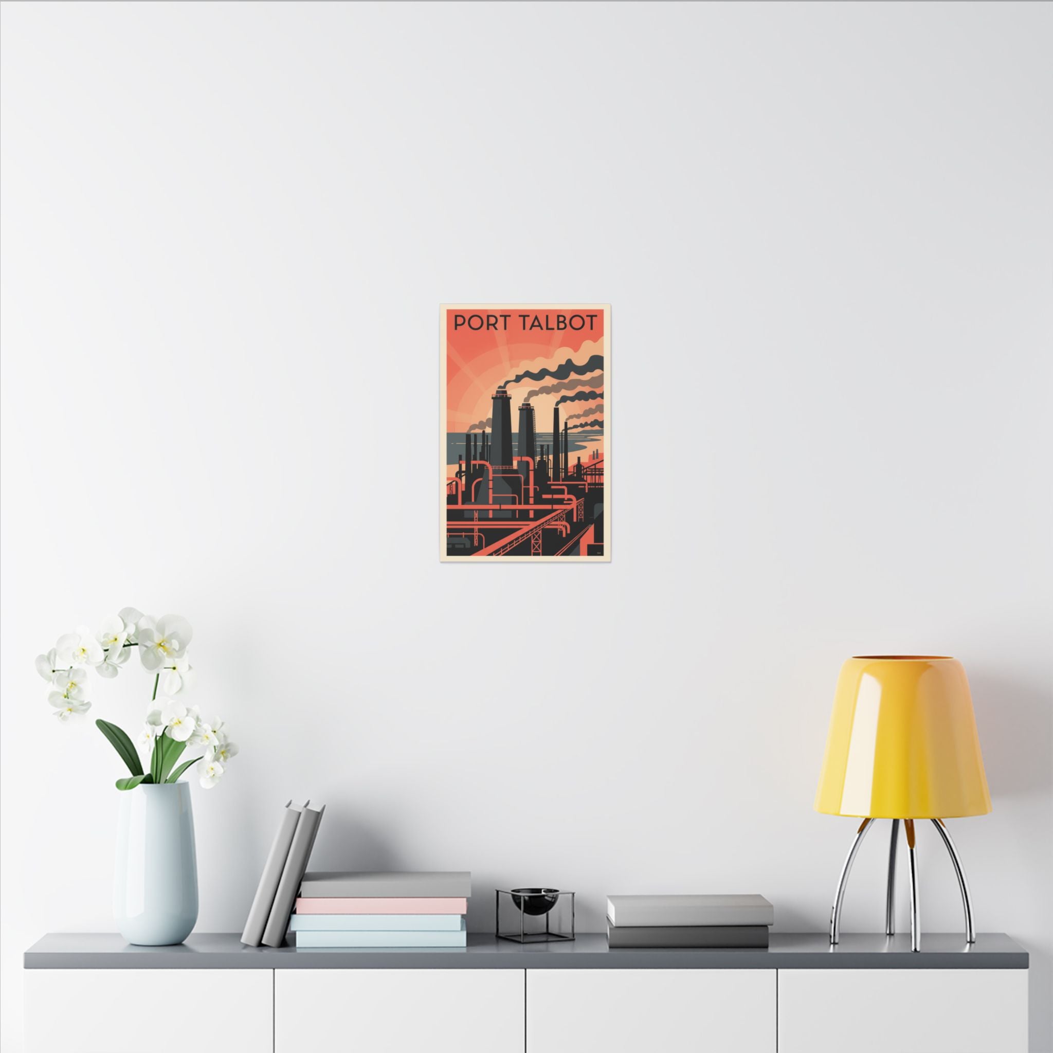 Port Talbot Industrial Poster Canvas