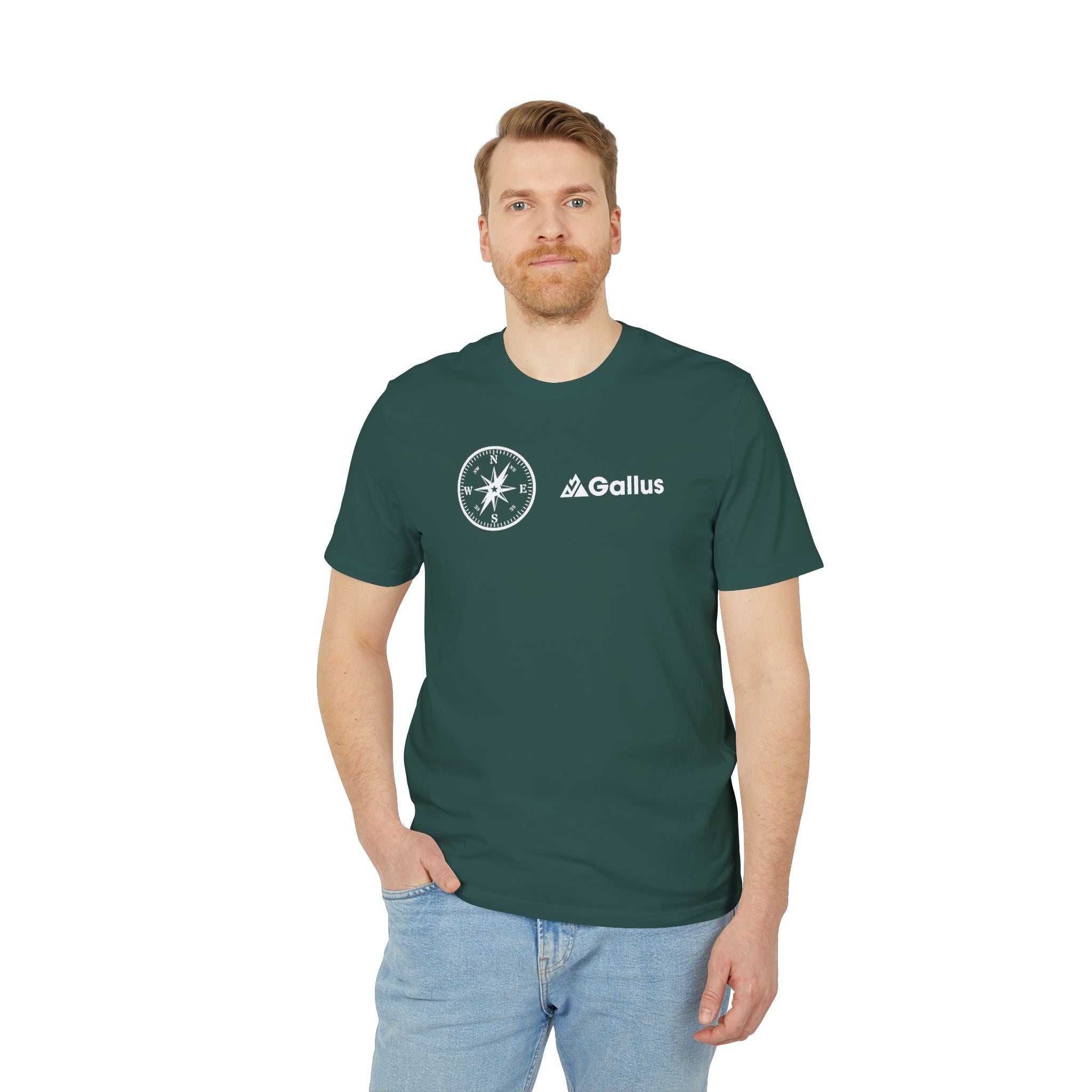 Gallus Britain T-Shirt — Vintage Compass Map Tee for UK Travelers & Heritage Fans