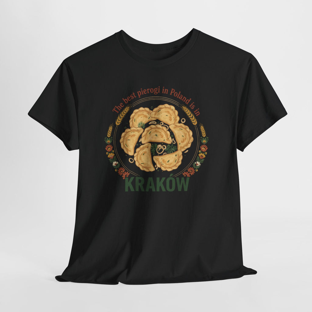 Kraków Pierogi Graphic Tee — "The best pierogi in Poland is in KRAKÓW" T-Shirt