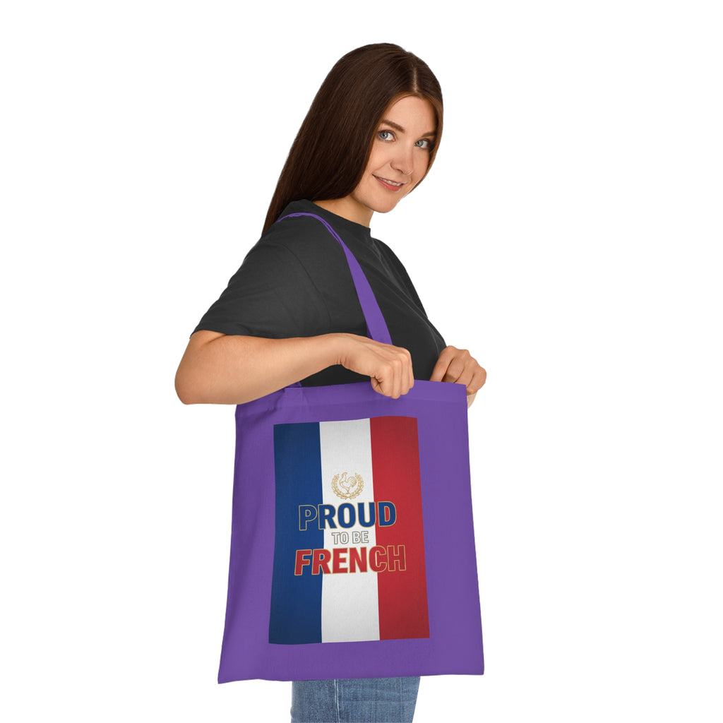 Proud to Be French Cotton Tote — Tricolor Flag Grocery & Market Bag