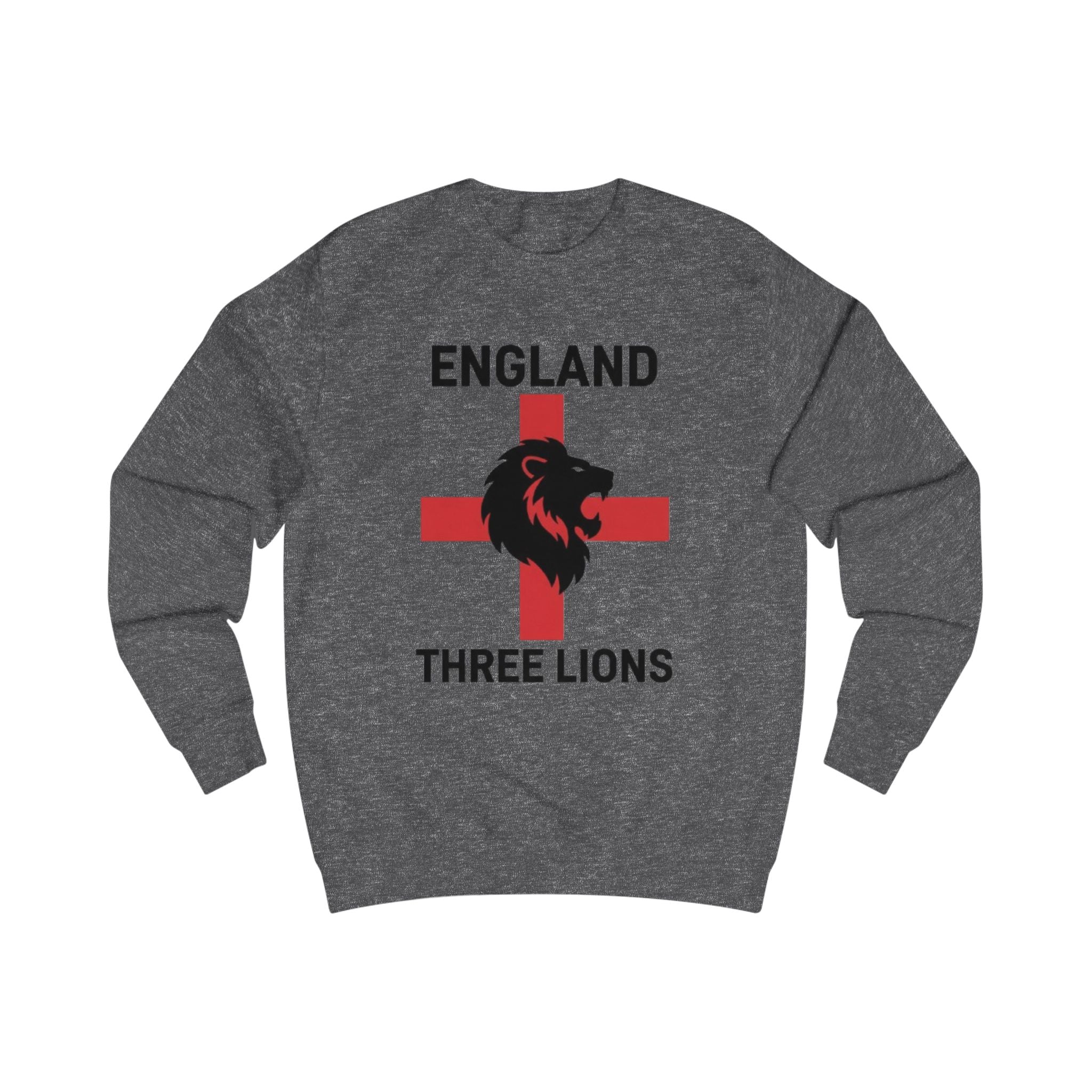 England Three Lions Sweatshirt – Retro Red Cross Football Fan Crewneck