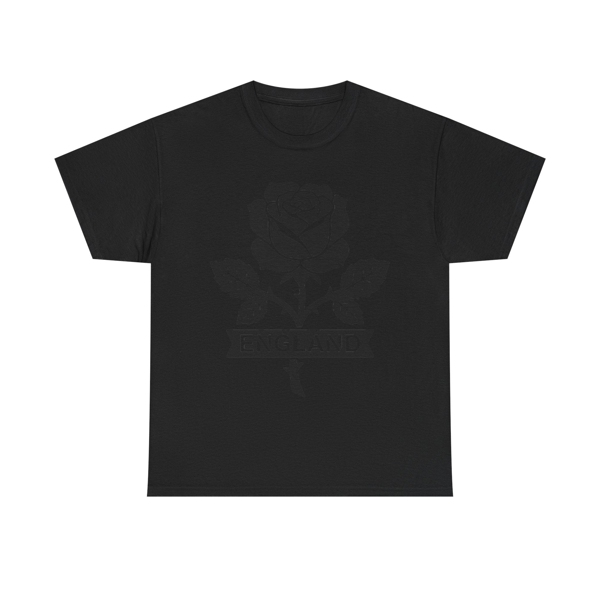 England Rose T-Shirt — Vintage Black Floral England Tee