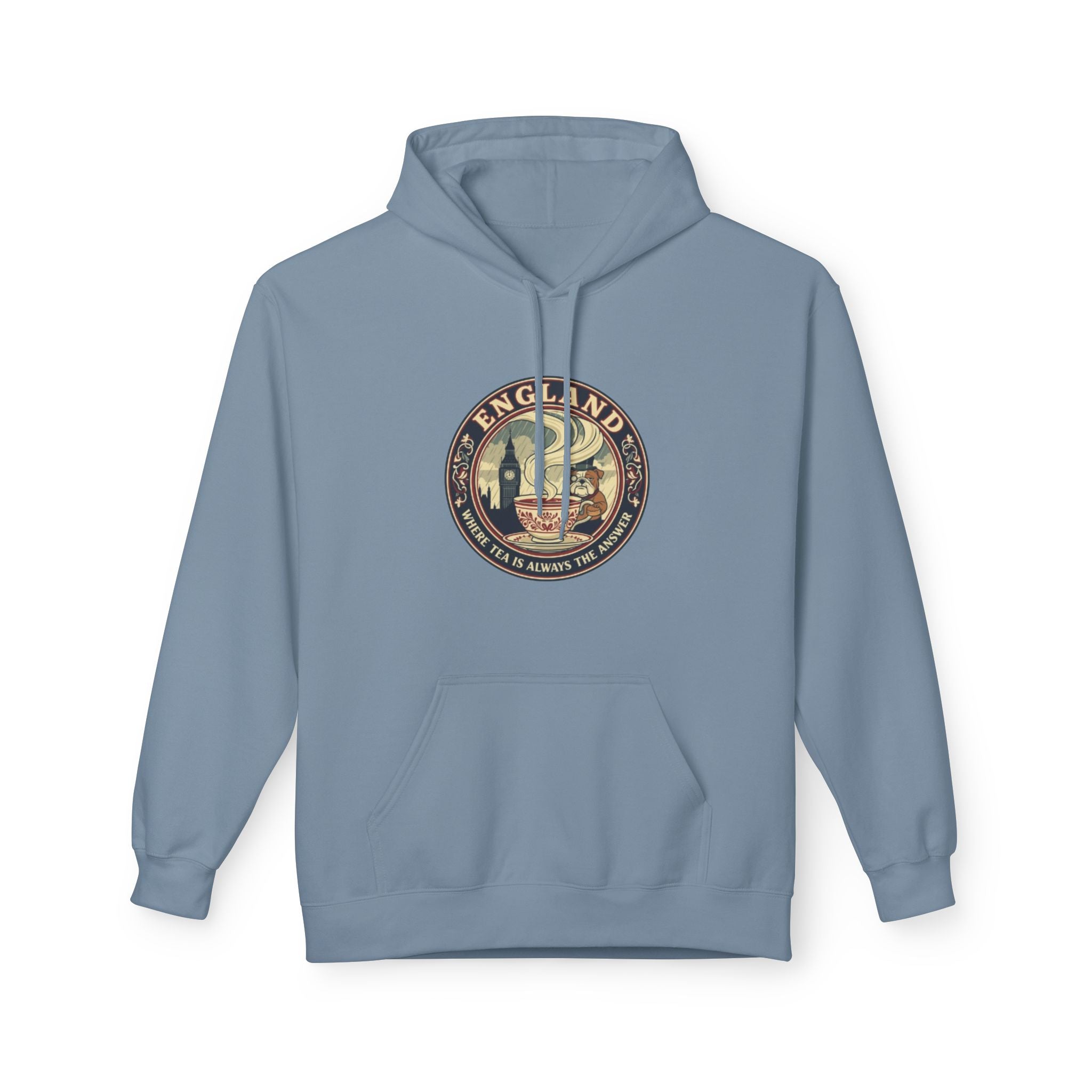 England Vintage Crest Hoodie — British Travel Souvenir Pullover