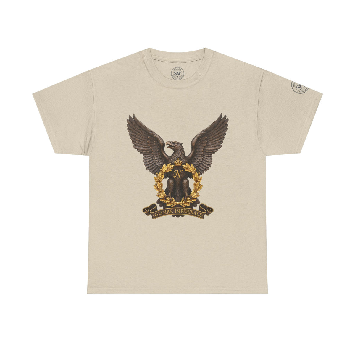 French Bonaparte Eagle Crest T-Shirt — Napoleonic Heritage Tee — product image 3