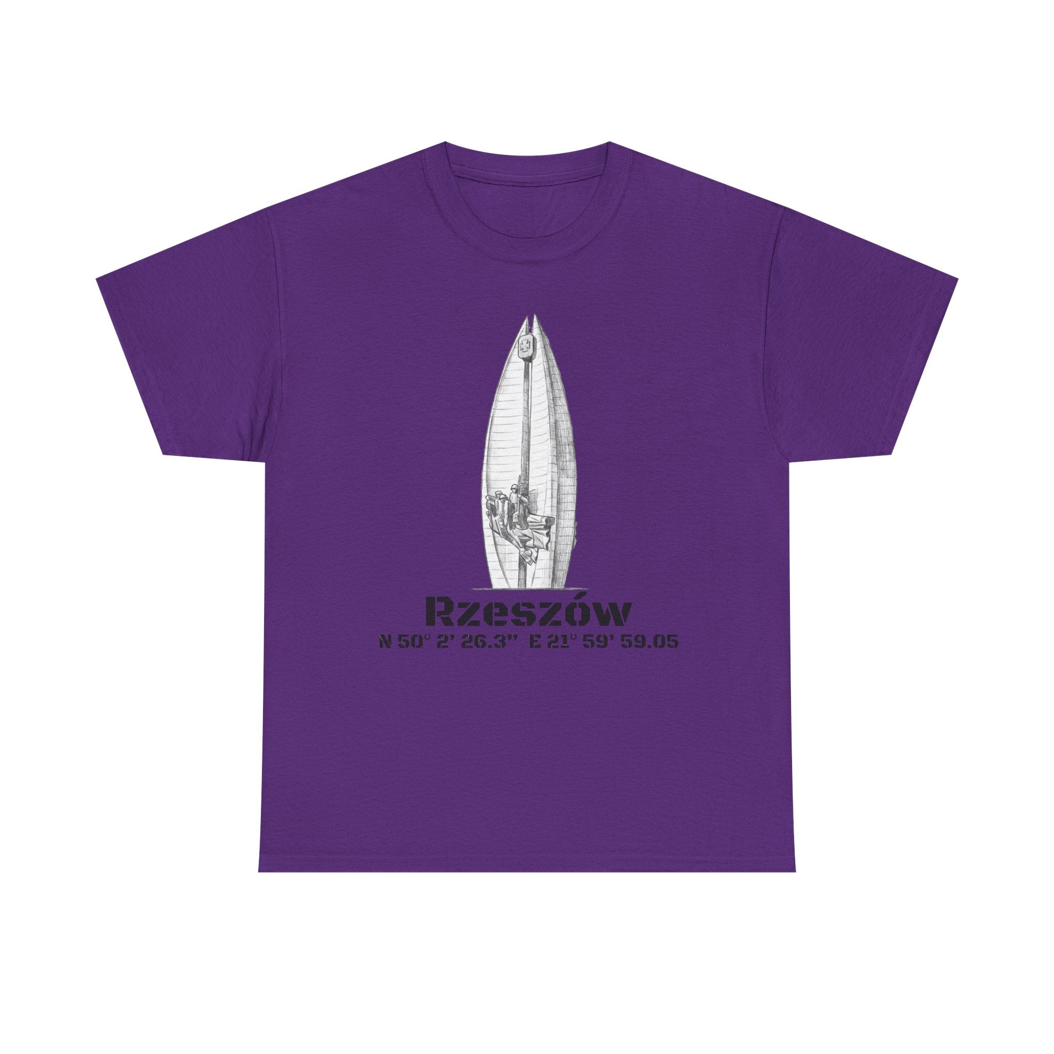 Rzeszów Coordinates T‑Shirt — City Landmark  Sketch Tee