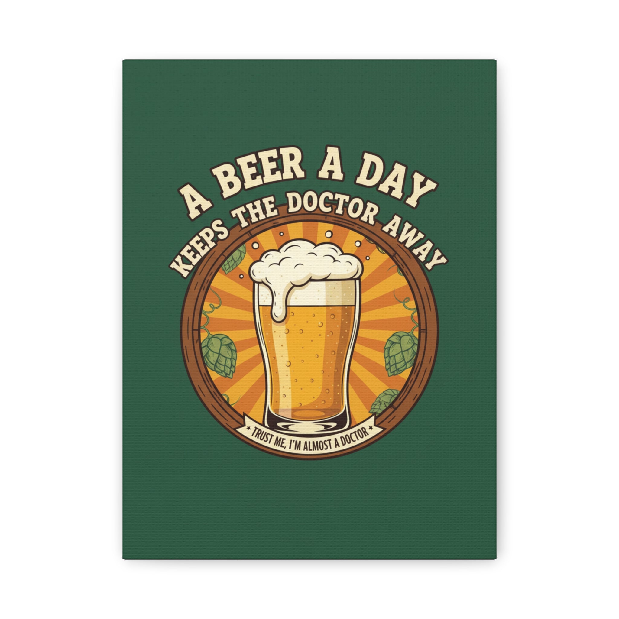 A Beer a Day Canvas Wall Art — Pint of Stout Home Decor