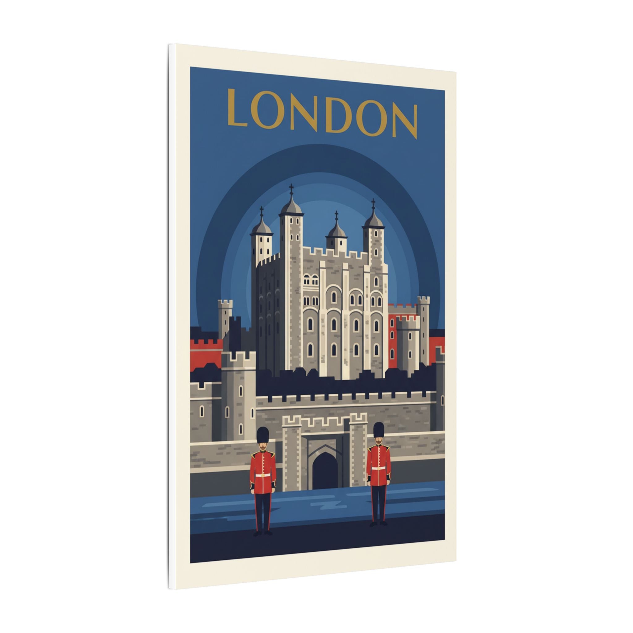 Tower of London Retro Travel Poster Canvas