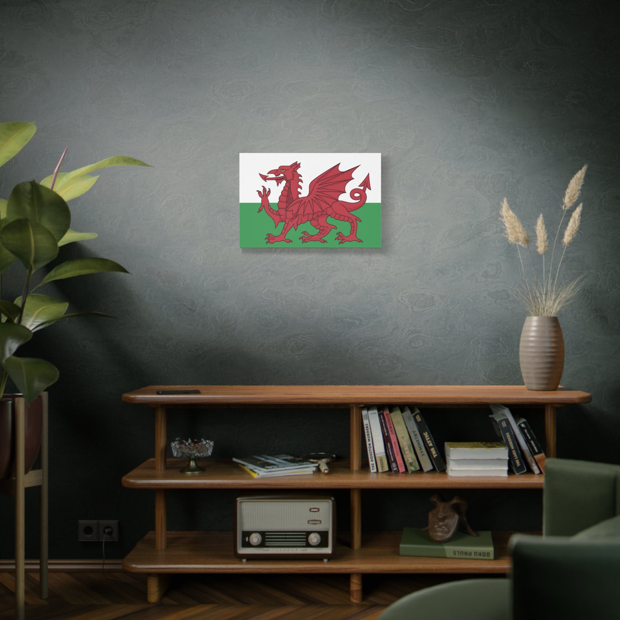 Welsh Flag Canvas Print — Red Dragon Matte Stretched Wall Art