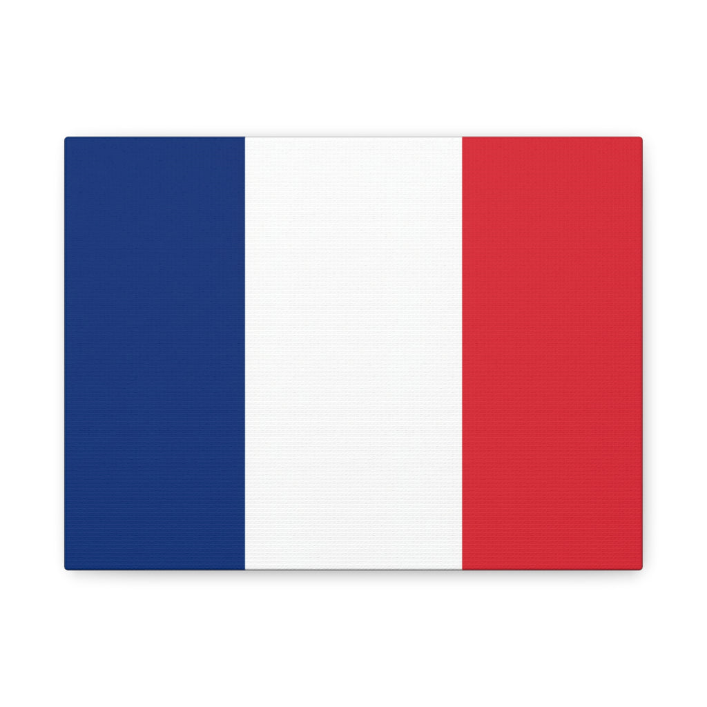 France Flag Matte Stretched Canvas (1.25") — Tricolor Wall Art