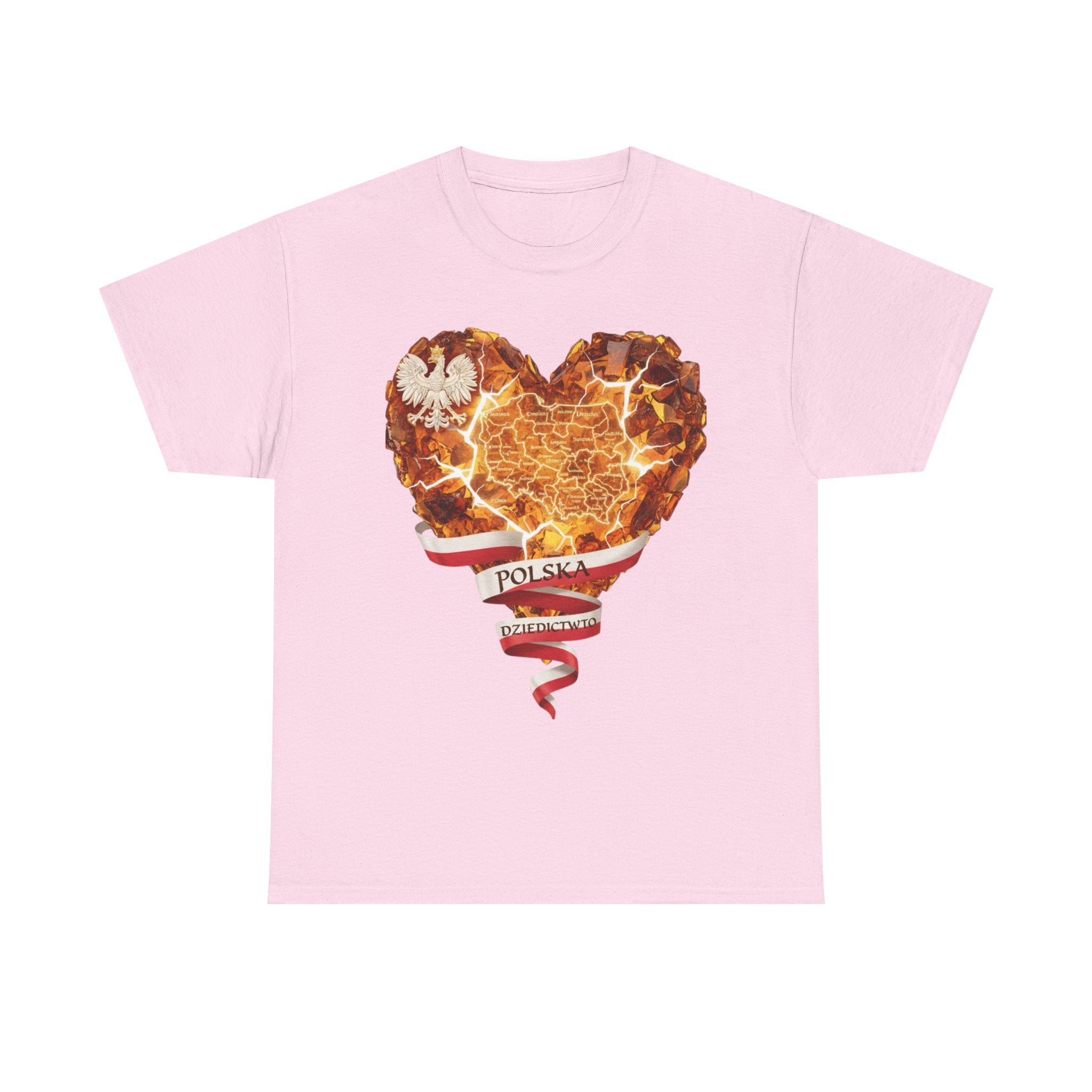 Polish Pride Heart Flame Tee | Polska Heritage T-Shirt