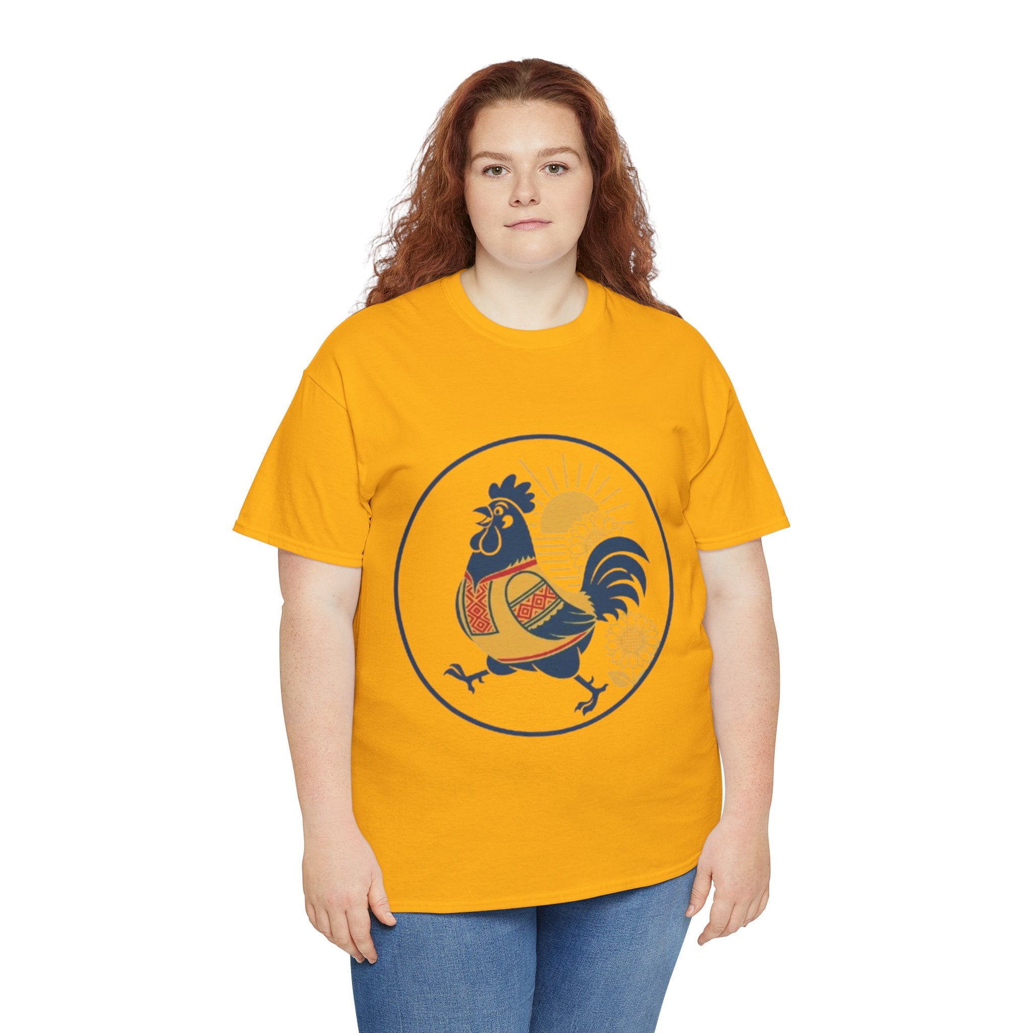Rooster Sunburst Graphic Tee — Vintage Farmhouse Rooster T-Shirt