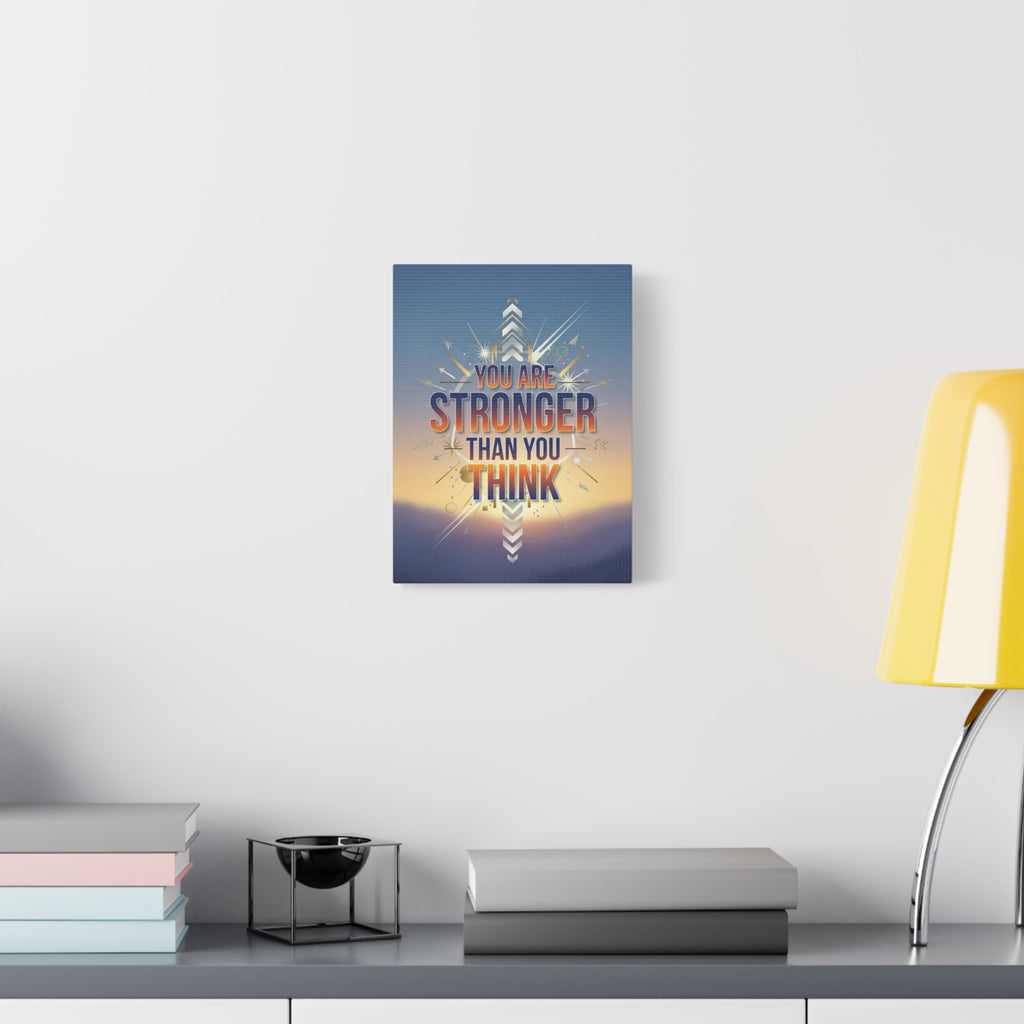 Inspirational Canvas Wall Art - "You Are Stronger Than You Think" Matte Stretched Print