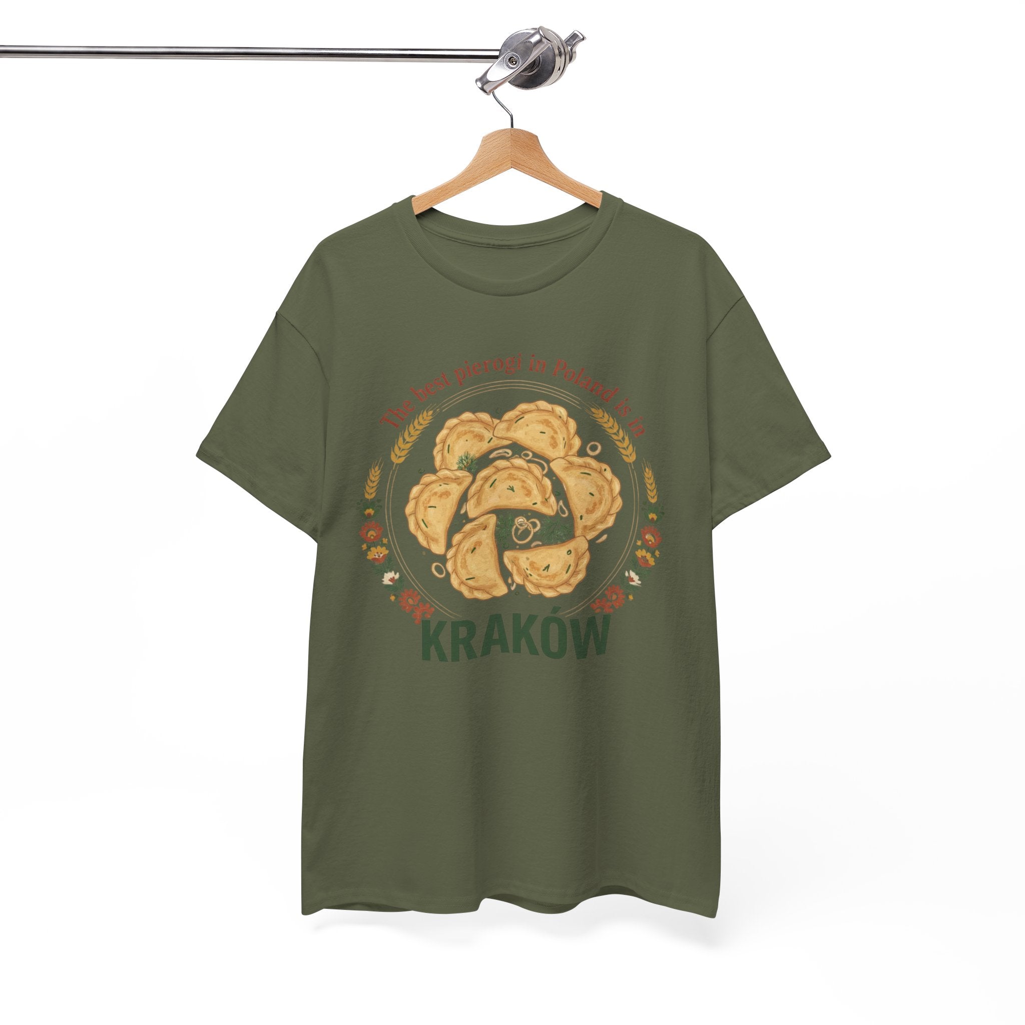 Kraków Pierogi Graphic Tee — "The best pierogi in Poland is in KRAKÓW" T-Shirt