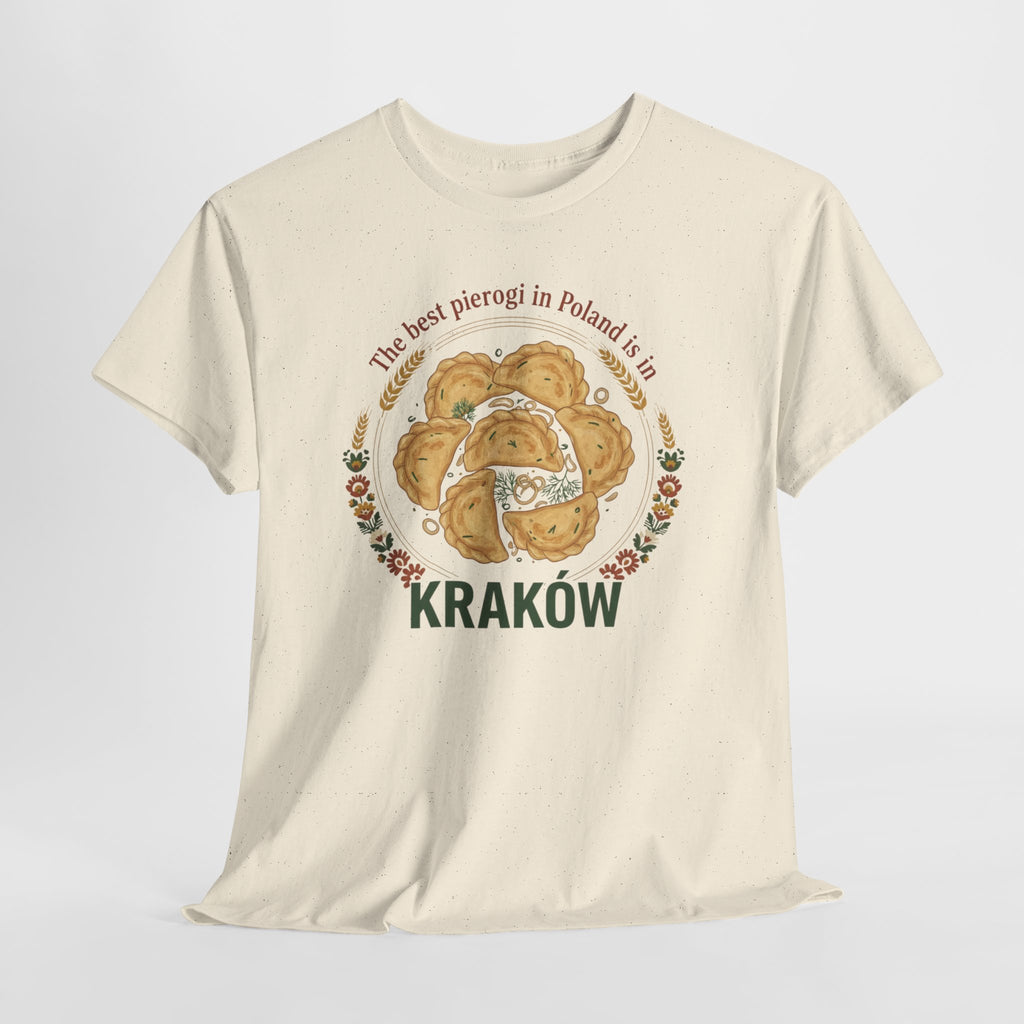 Kraków Pierogi Graphic Tee — "The best pierogi in Poland is in KRAKÓW" T-Shirt