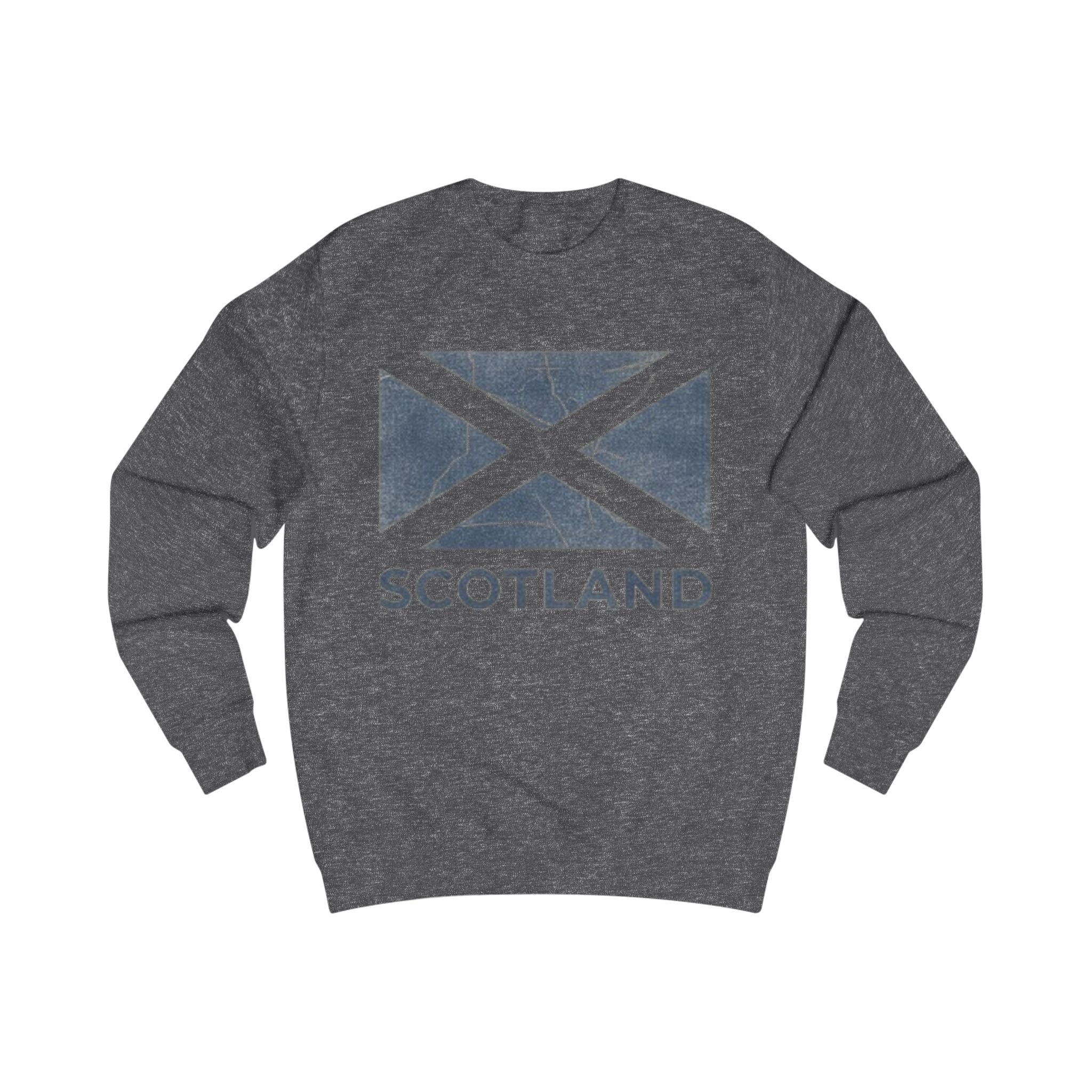 Scotland Flag Sweatshirt — Vintage Distressed Saltire Crewneck
