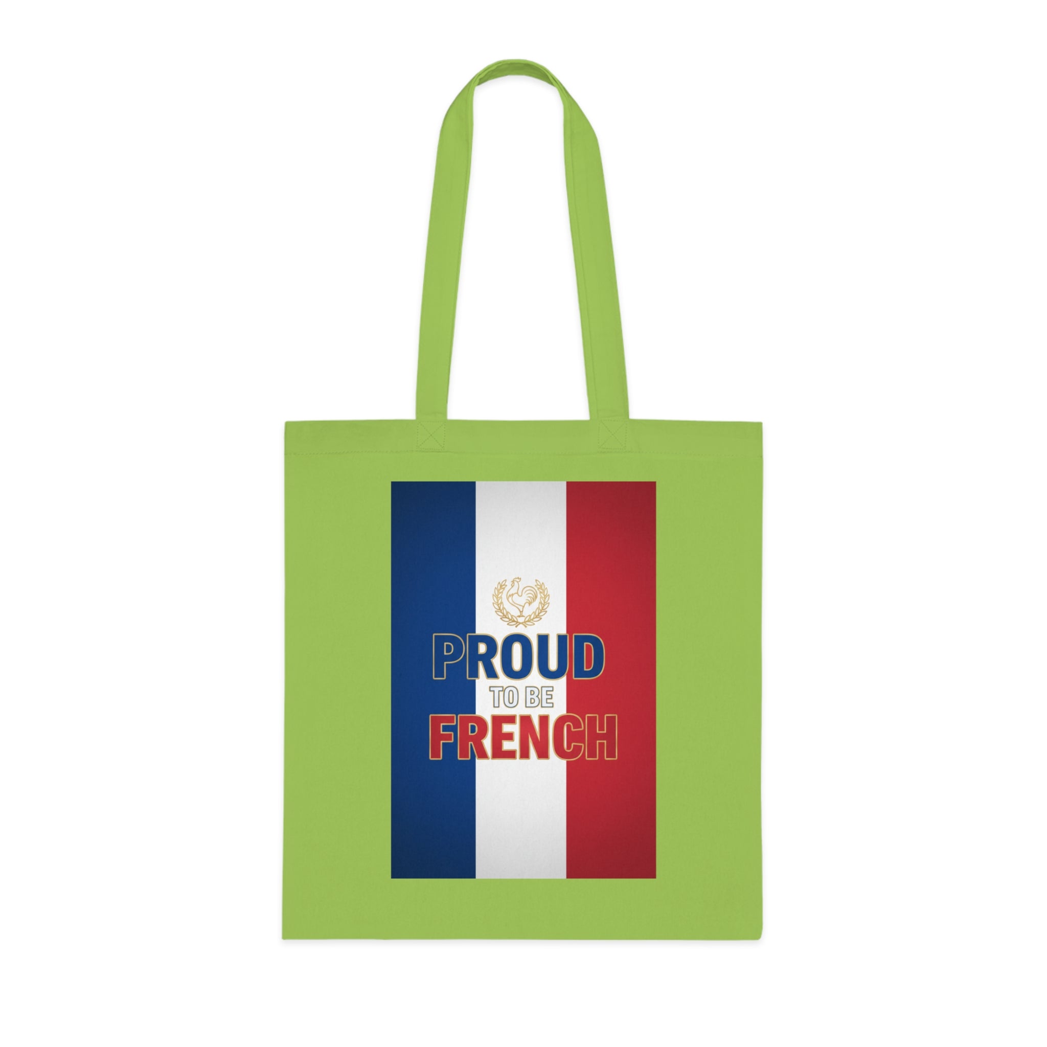 Proud to Be French Cotton Tote — Tricolor Flag Grocery & Market Bag