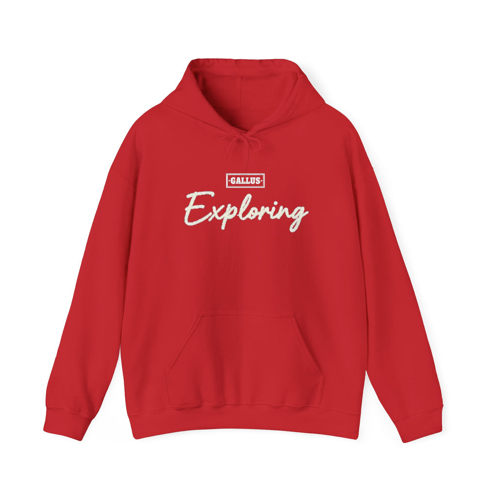 Exploring Hoodie — Adventure Sports Hike, Fish, Cycle, Paddle Graphic Hooded Sweatshirt