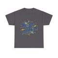 Proud to Be Ukrainian T-Shirt — Blue & Yellow Floral Pride Tee