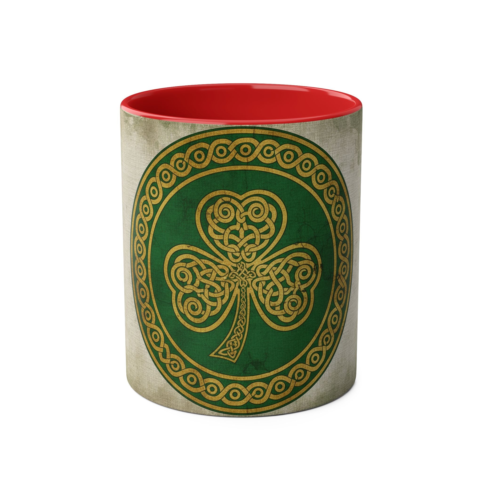 Celtic Shamrock Coffee Mug – Two-Tone 11oz St. Patrick’s Day Mug