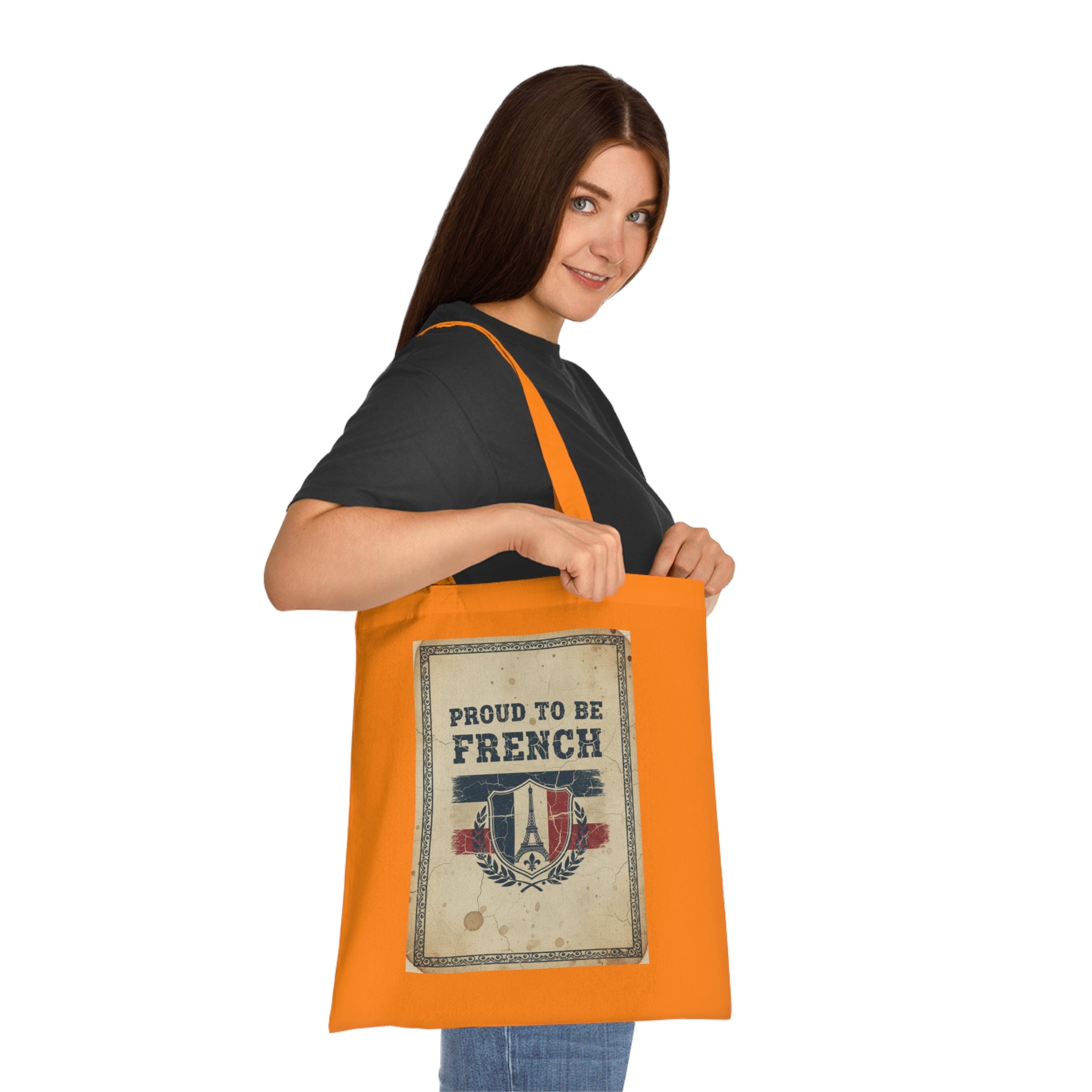 Proud to Be French Vintage Shield Cotton Tote