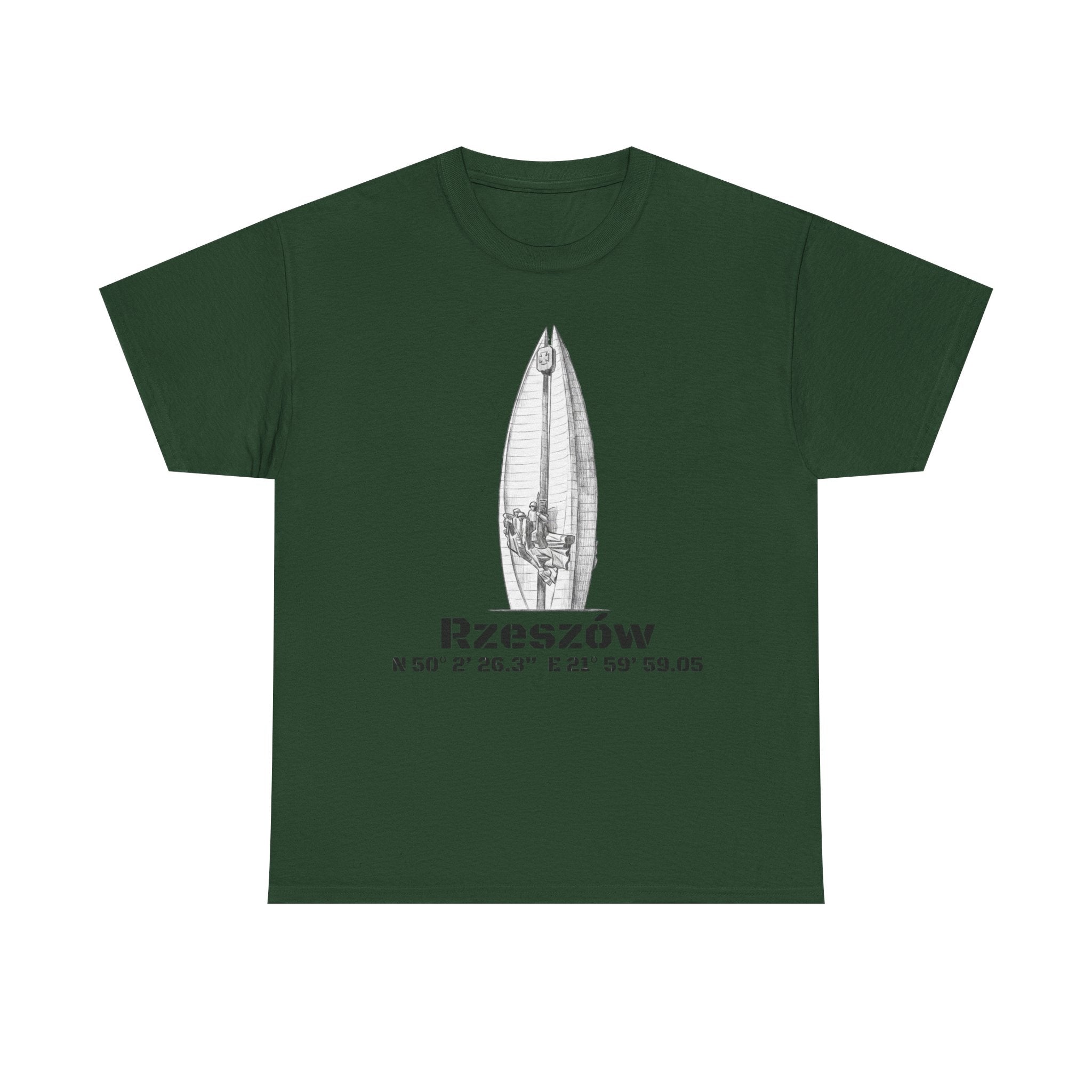 Rzeszów Coordinates T‑Shirt — City Landmark  Sketch Tee