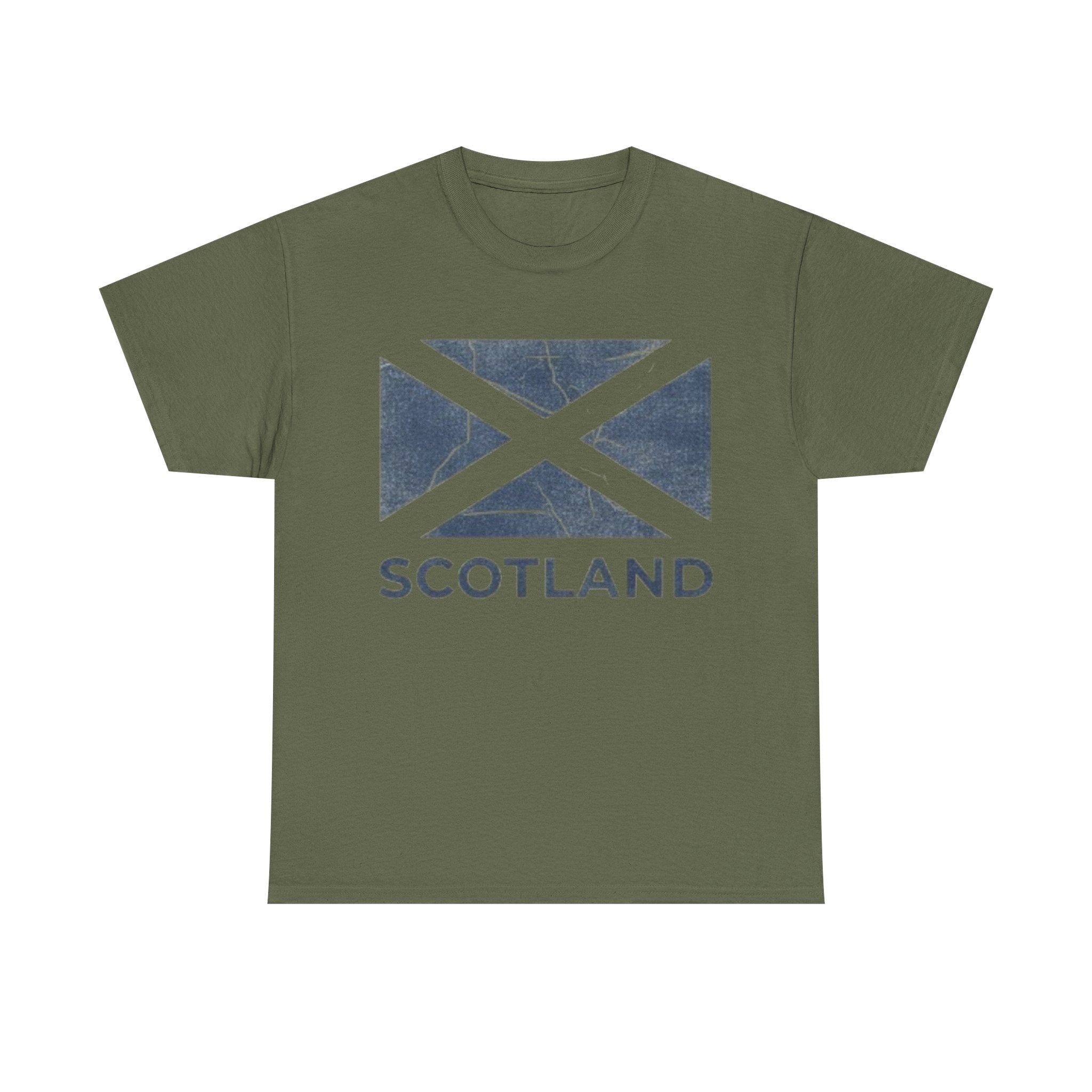 Scotland Flag T‑Shirt — Distressed Saltire Tee